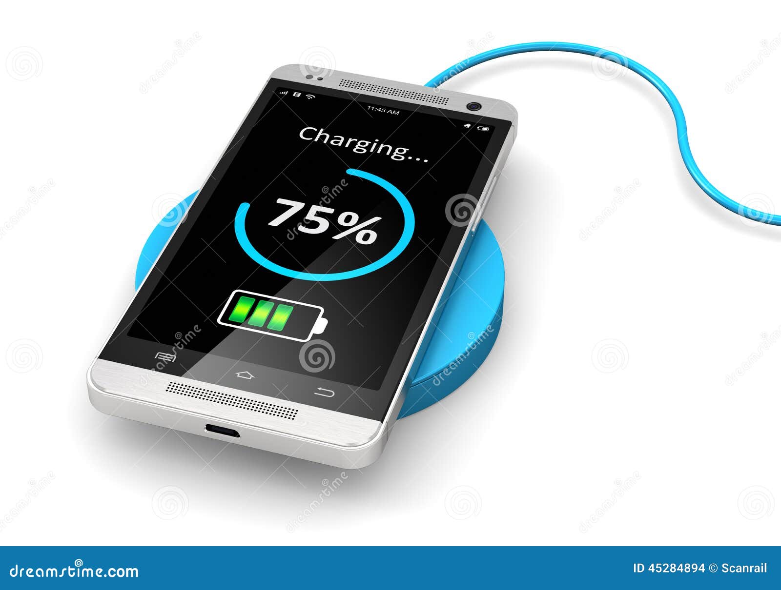 wireless charging of smartphone