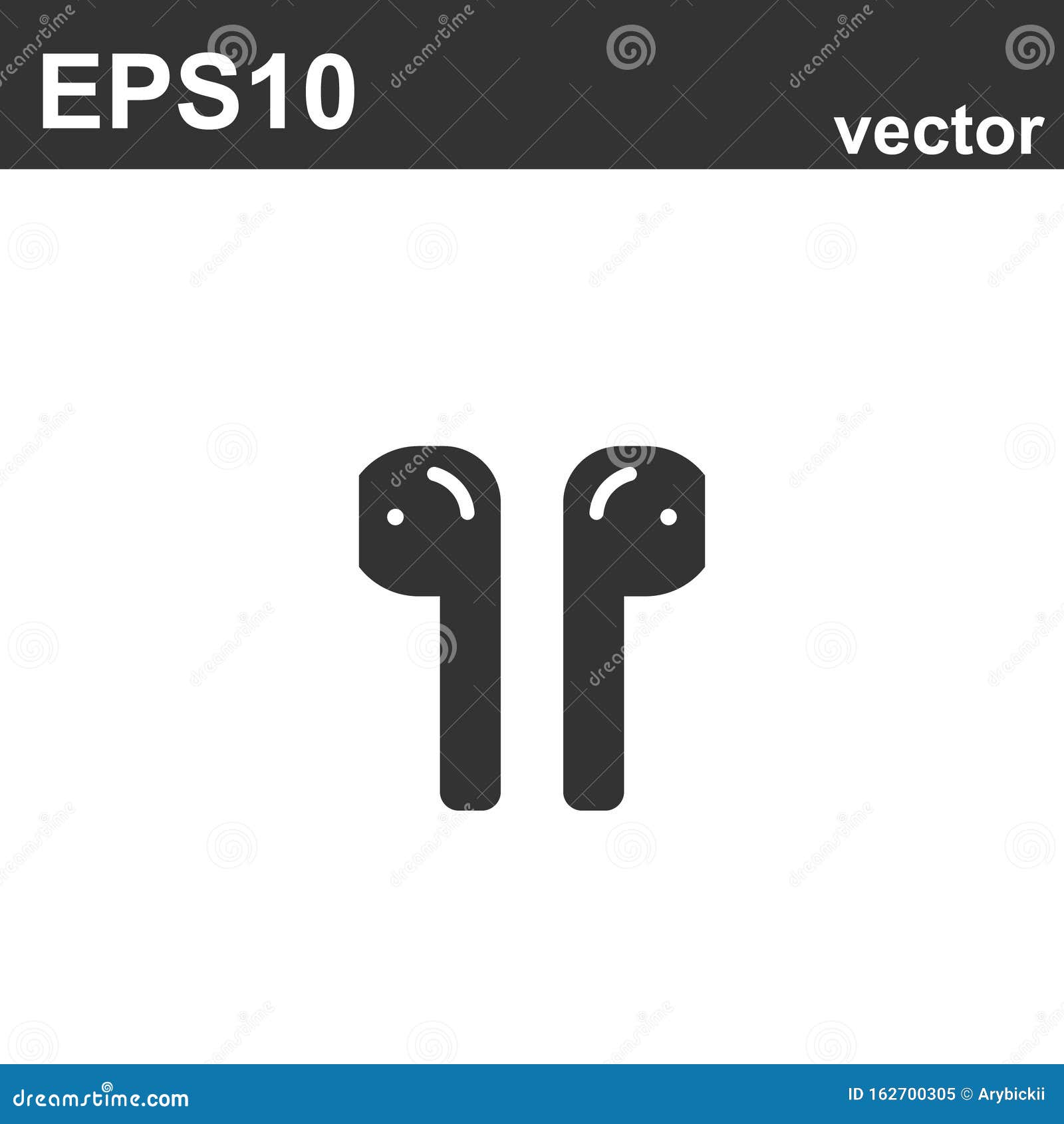 Wireless earphones icon stock vector. Illustration of line 162700305
