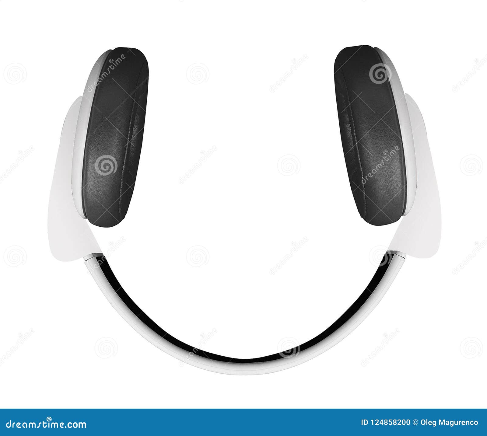 Wireless headphones isolated on white background