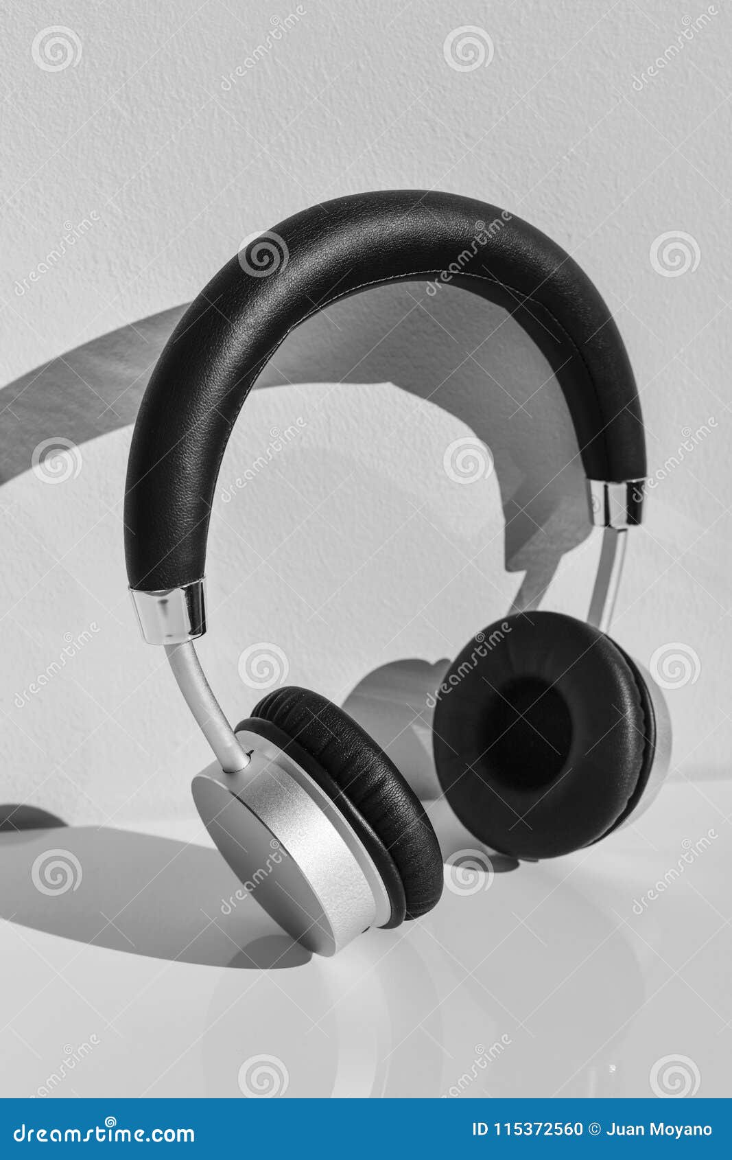 Wireless Headphones on a White Background Stock Photo - Image of head ...