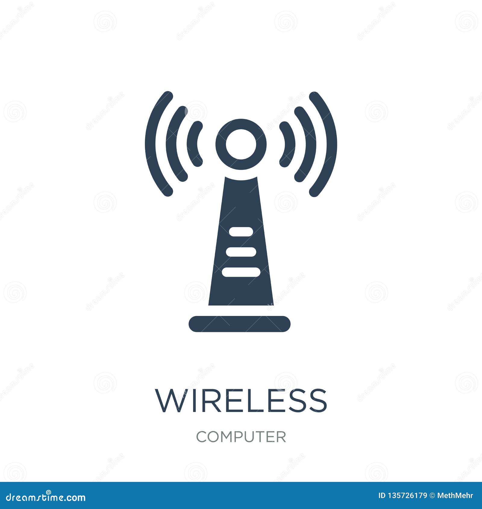 Wireless Internet Connection Icon In Trendy Design Style ...