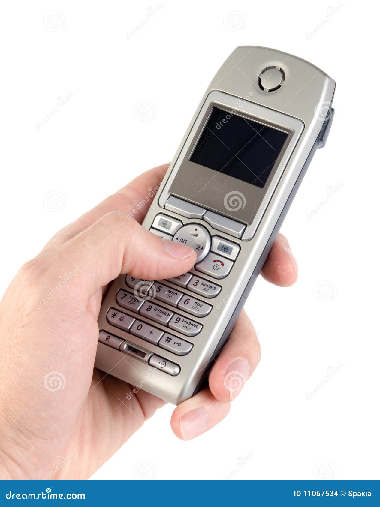 Wireless phone in hand stock photo. Image of connection 11067534
