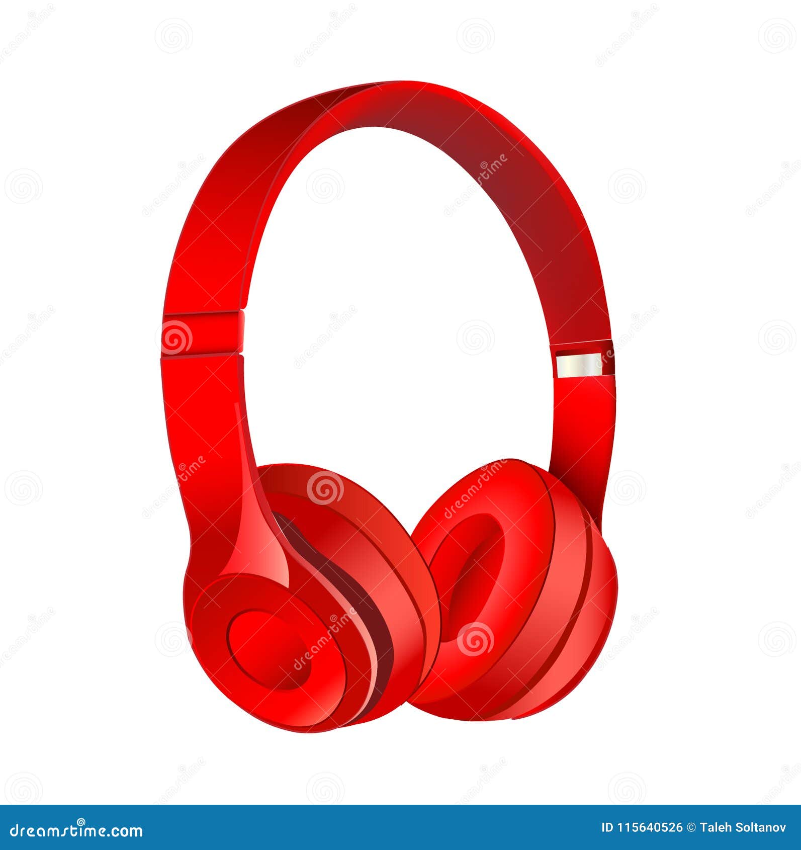 Wireless red headphones stock vector. Illustration of headphoneseps 115640526