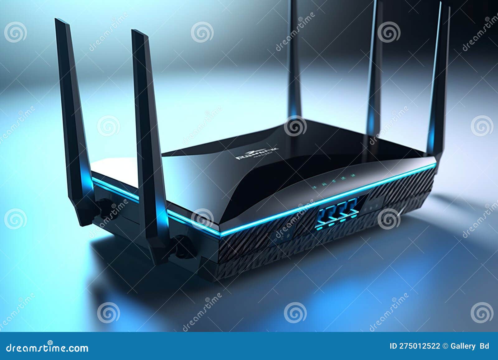wireless router on a white background. 3d-rendered .