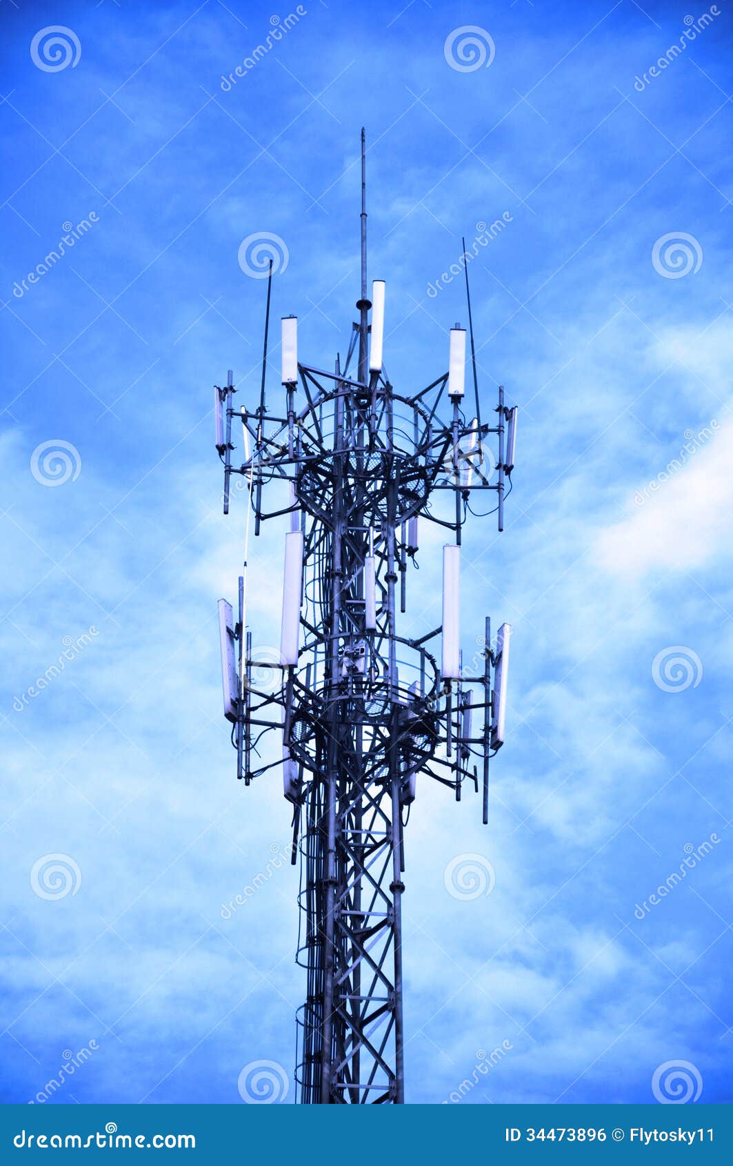 Wireless tower stock photo. Image of cell, aerial, sign 34473896
