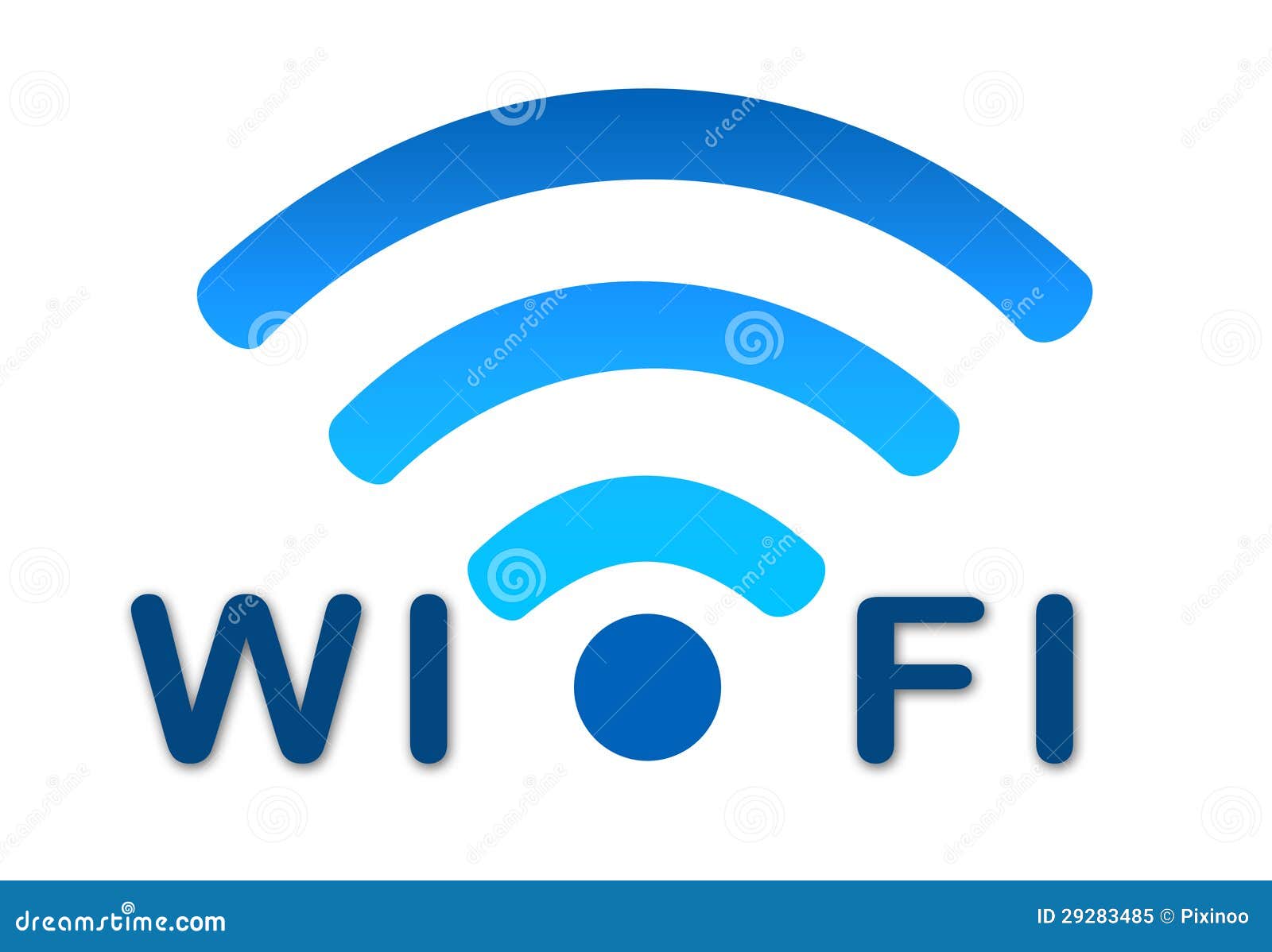 Wireless Wifi Network Blue Icon Royalty Free Stock Photo  Image 