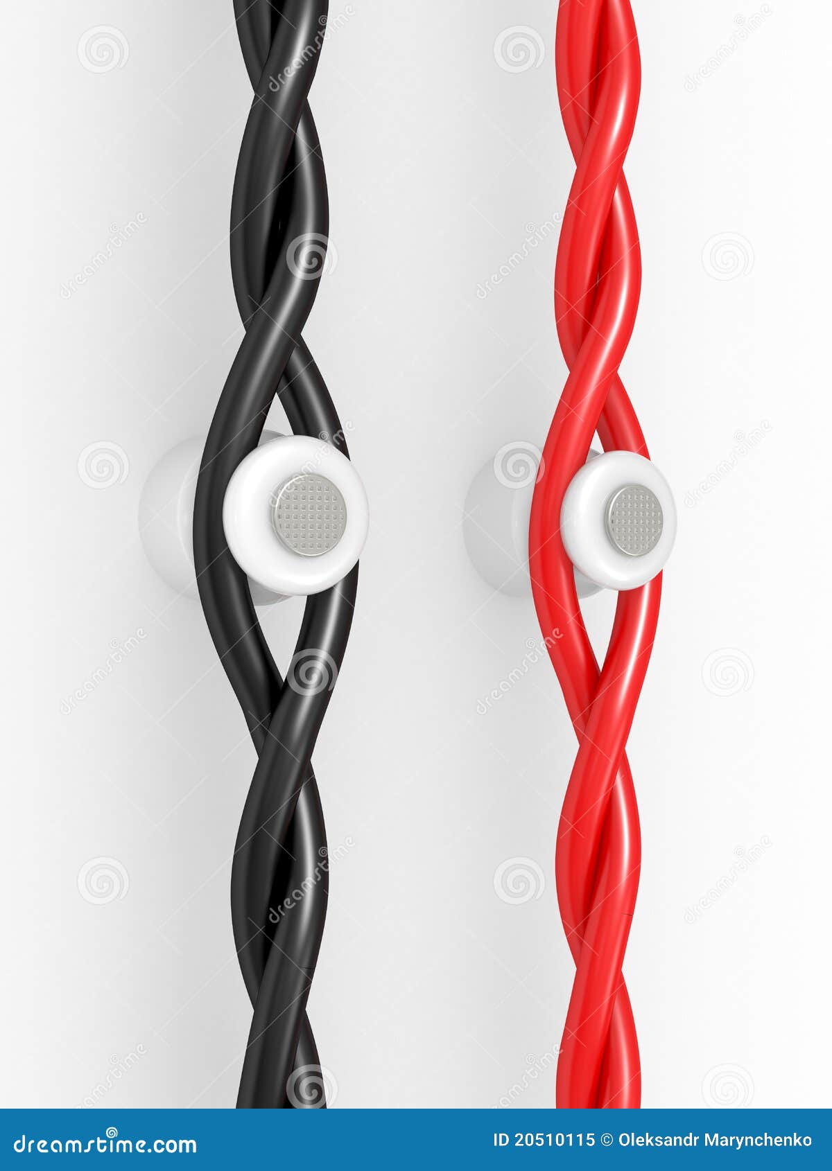 Wiring on Ceramic Insulators Stock Illustration Illustration of