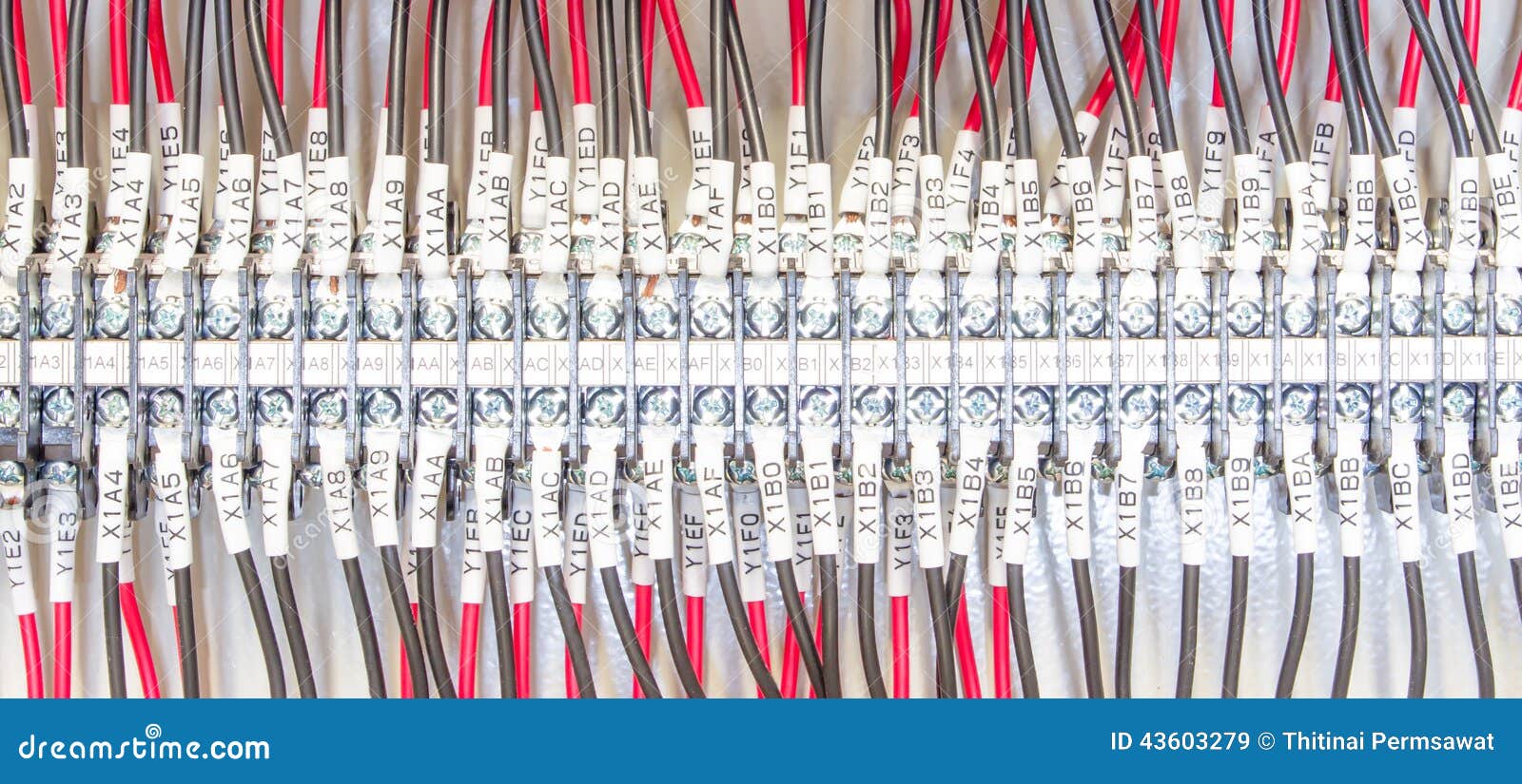 Wiring PLC stock image. Image of knowledge, factorynn - 43603279