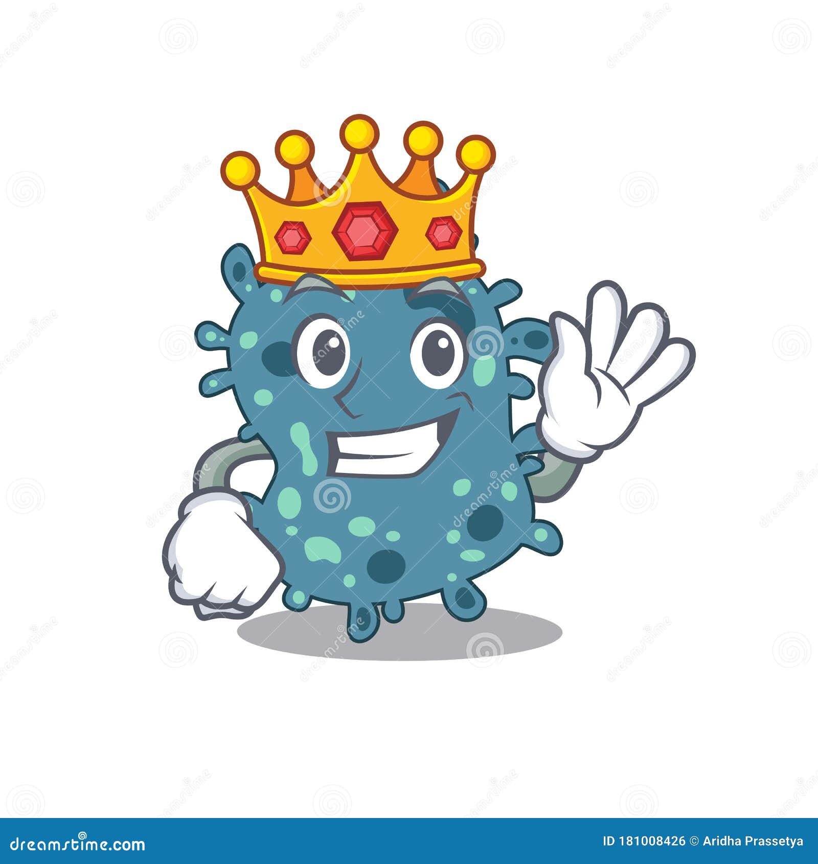 a wise king of rickettsia mascot  style