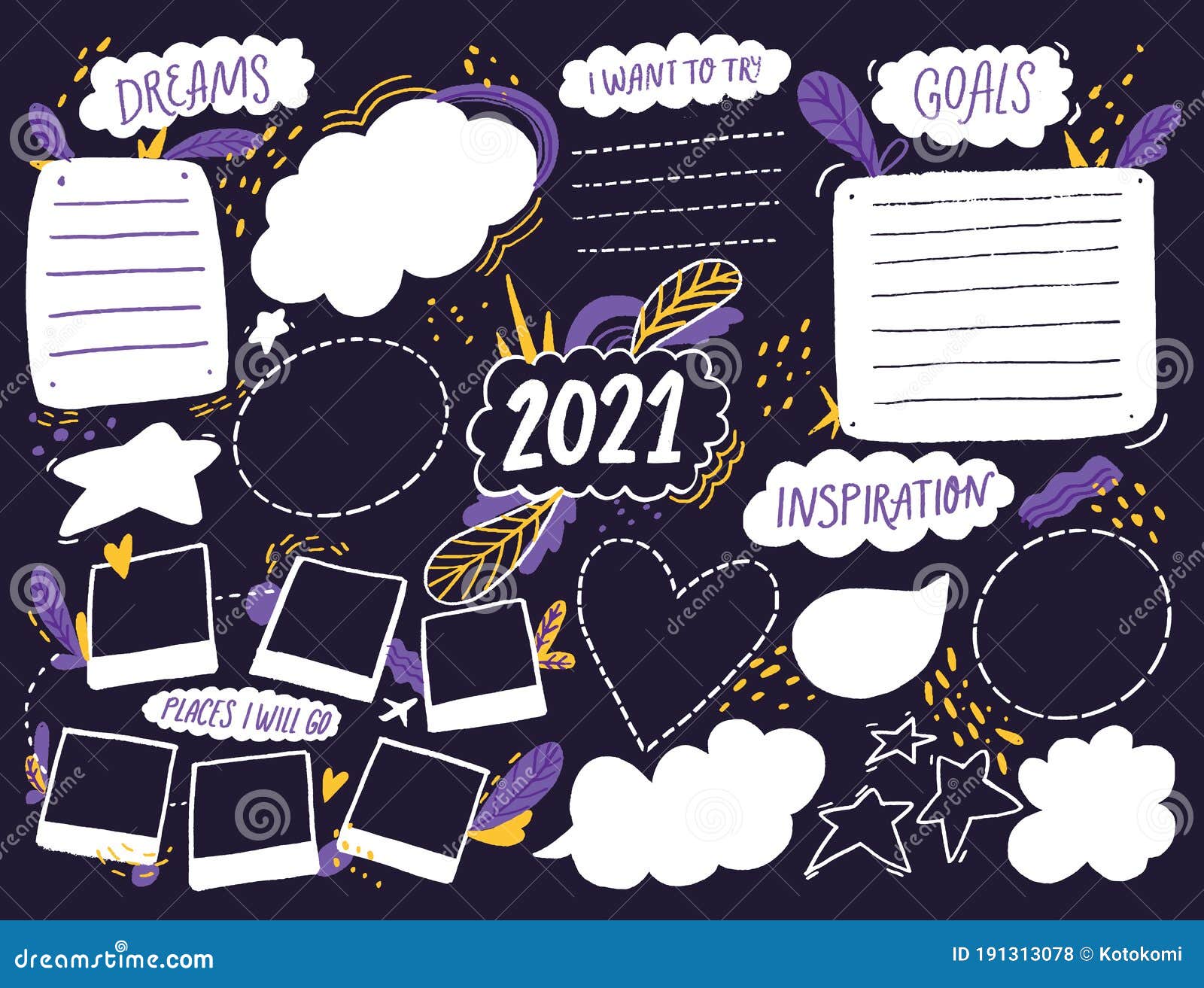 Vision Board Template Stock Illustrations 662 Vision Board Template Stock Illustrations Vectors Clipart Dreamstime