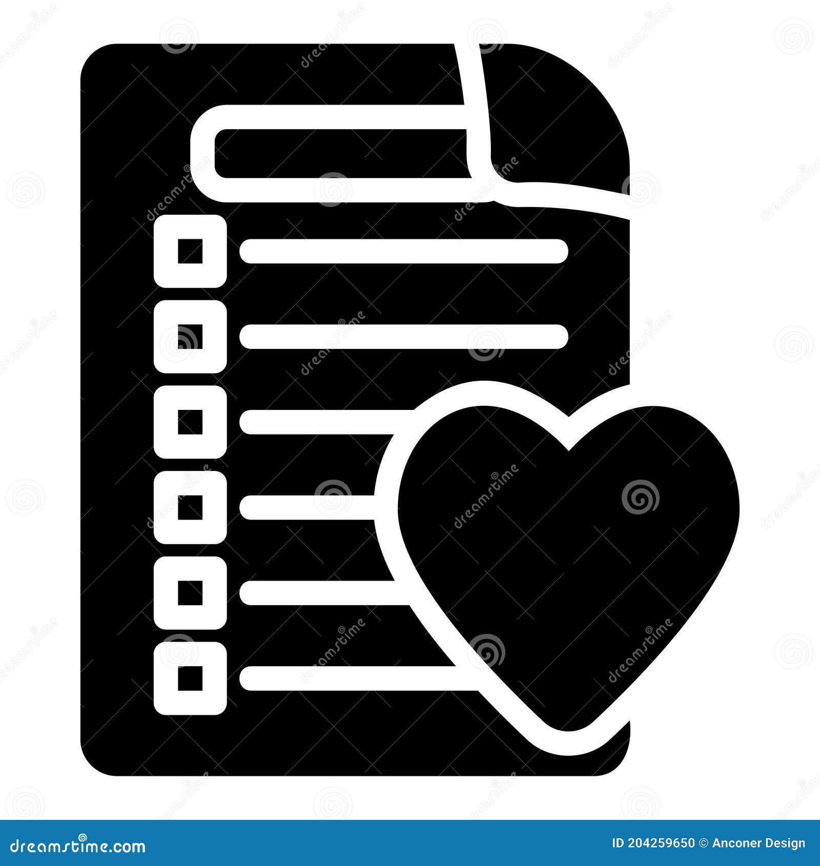 Download Wish List Icon In Solid Style For Any Projects Stock Vector - Illustration of isolated, delivery ...
