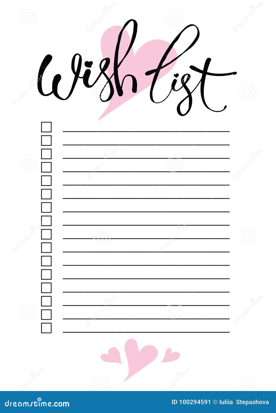 wish-list-planner-blank-template-stock-vector-illustration-of-wednesday-background-100294591