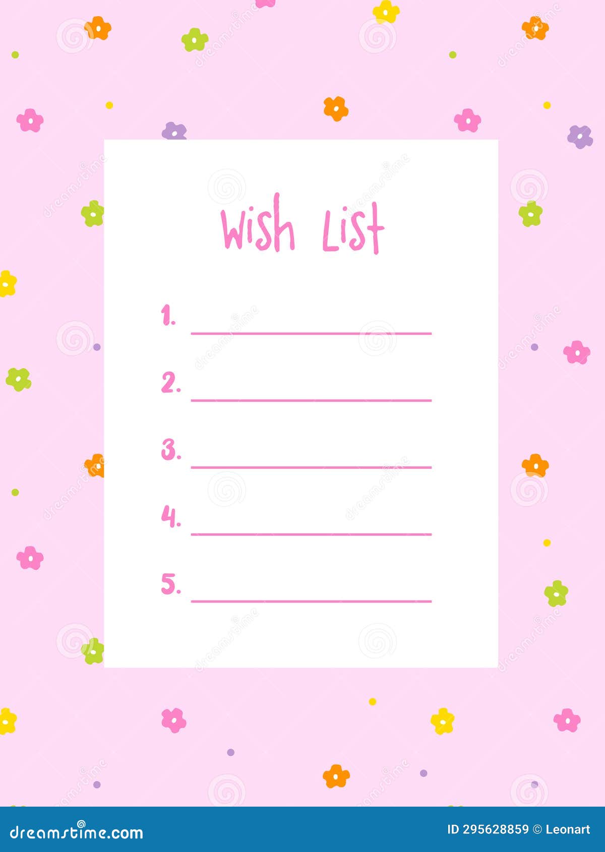 The Wish List Template Printable Stock Vector Illustration of The Wish List Template Printable Stock Vector Illustration of