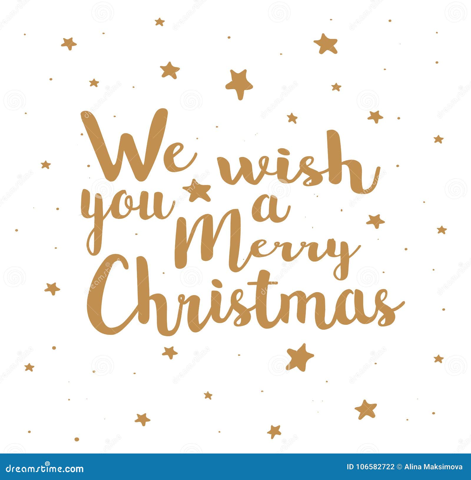 We Wish You a Merry Christmas on a White Background. Stock Vector -  Illustration of handwritten, drawn: 106582722
