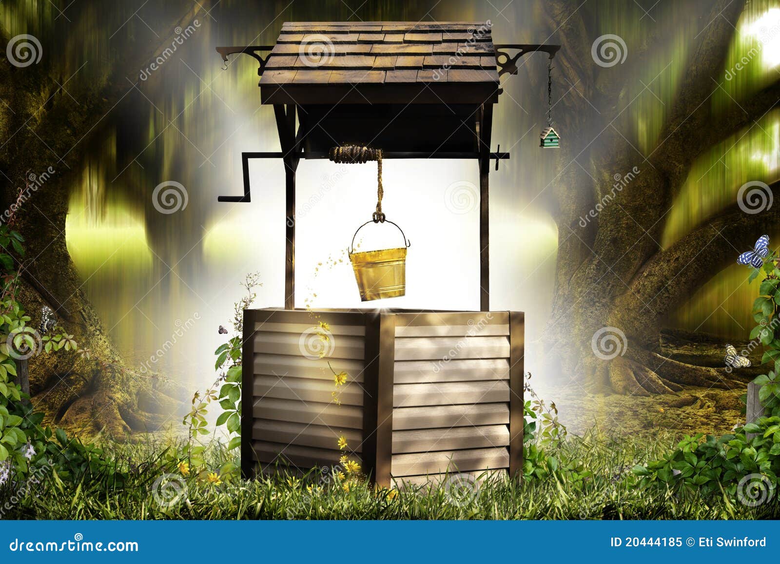 Wishing well stock image. Image of well, flowers, outdoor 20444185