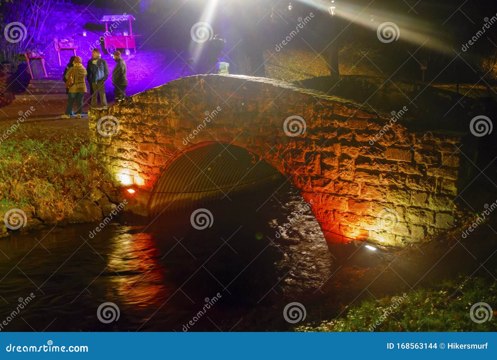 wissembourg, alsace, christmas market, public park in a christmassy glow