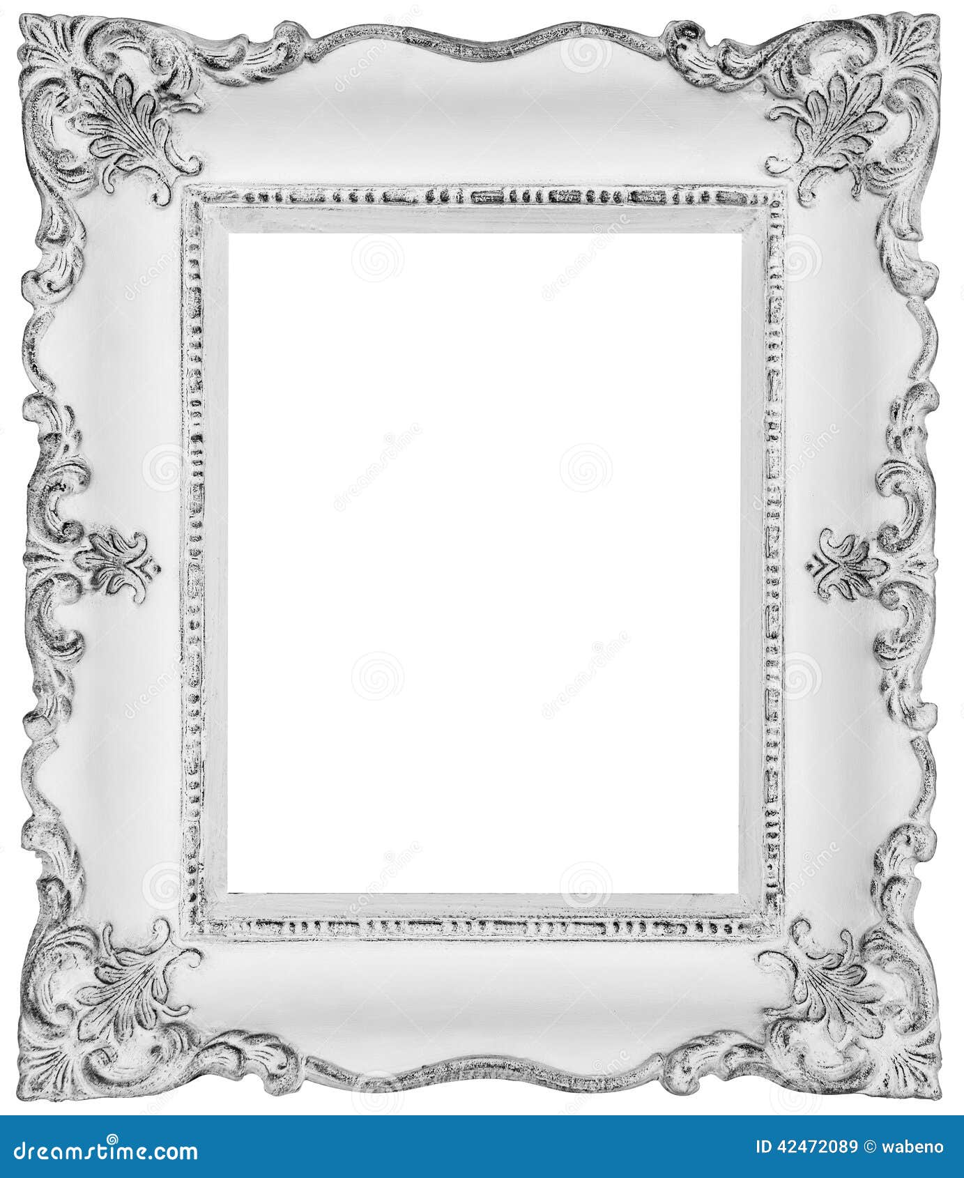 Wit barok frame stock afbeelding. Image of uitstekend 42472089