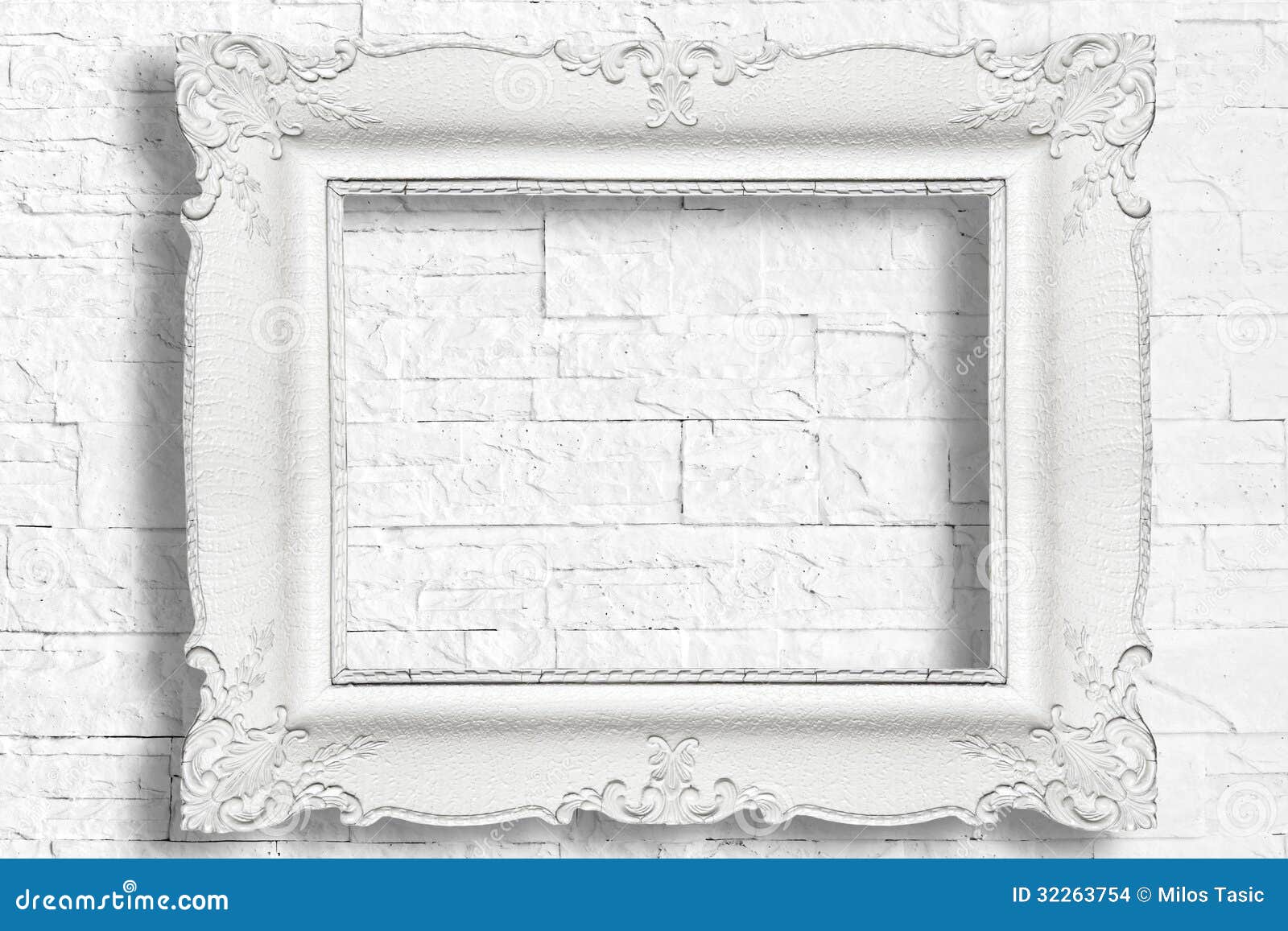 Wit barok kader stock foto. Image of verfraaid, glans 32263754