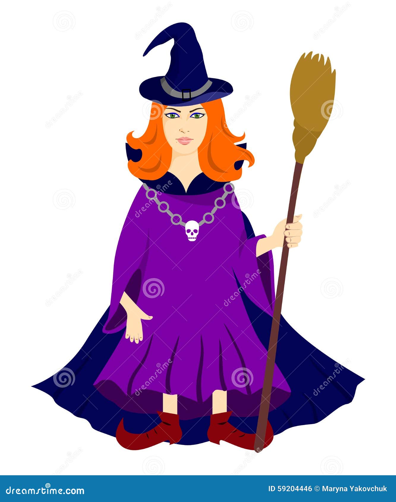 witch and broom witch and broom