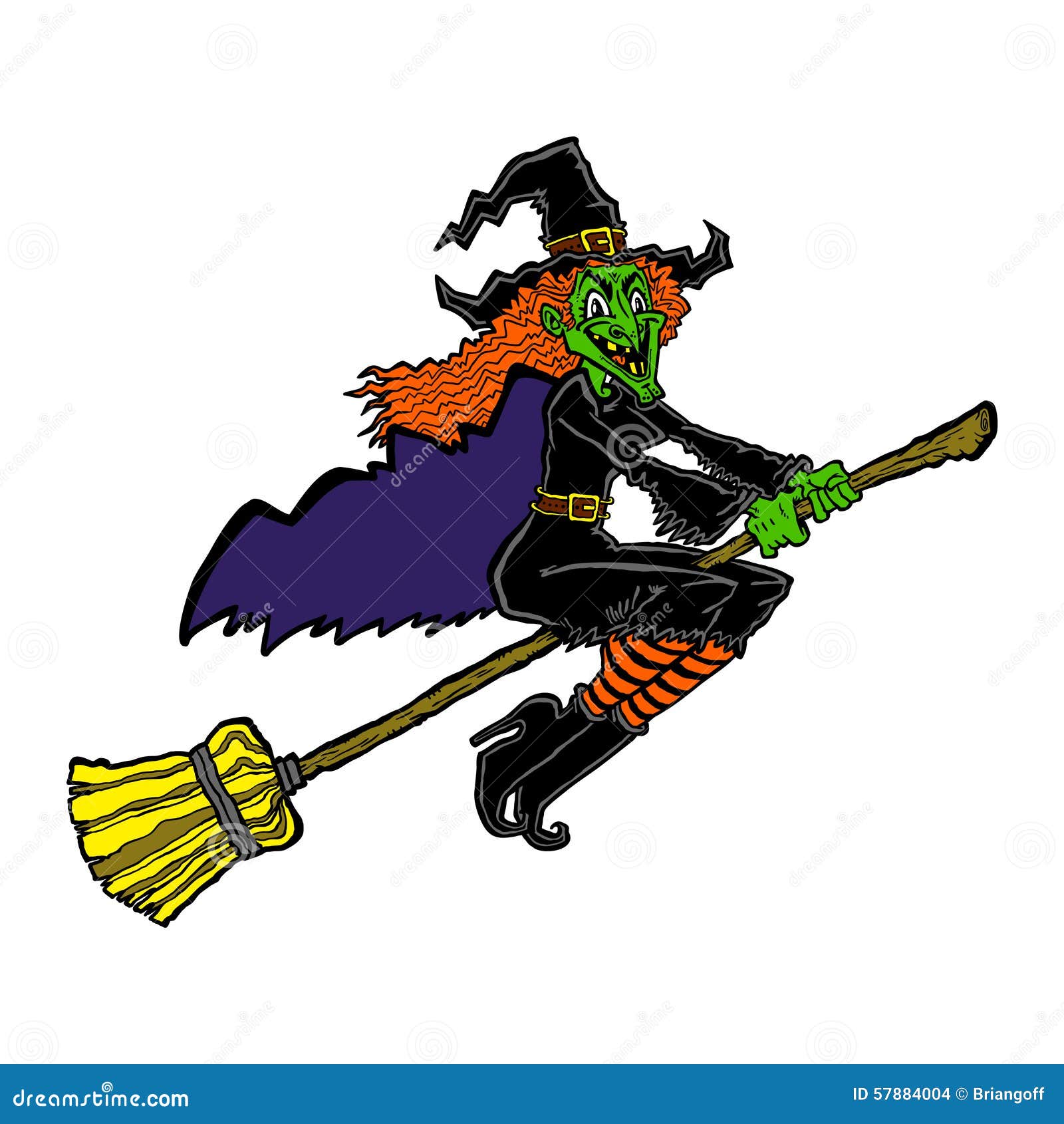 Witch Cartoon stock vector. Illustration of witch, fantasy - 57884004