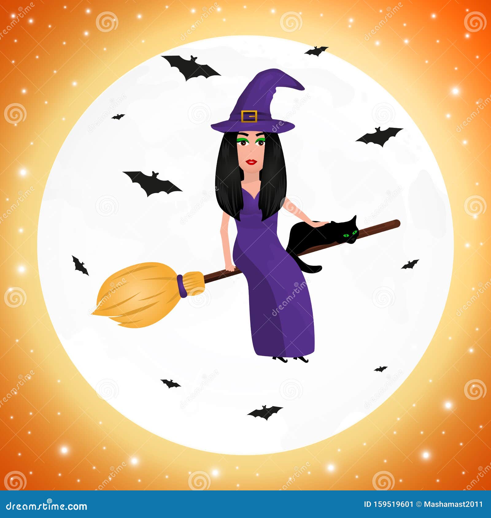 cat on a broomstick cat on a broomstick