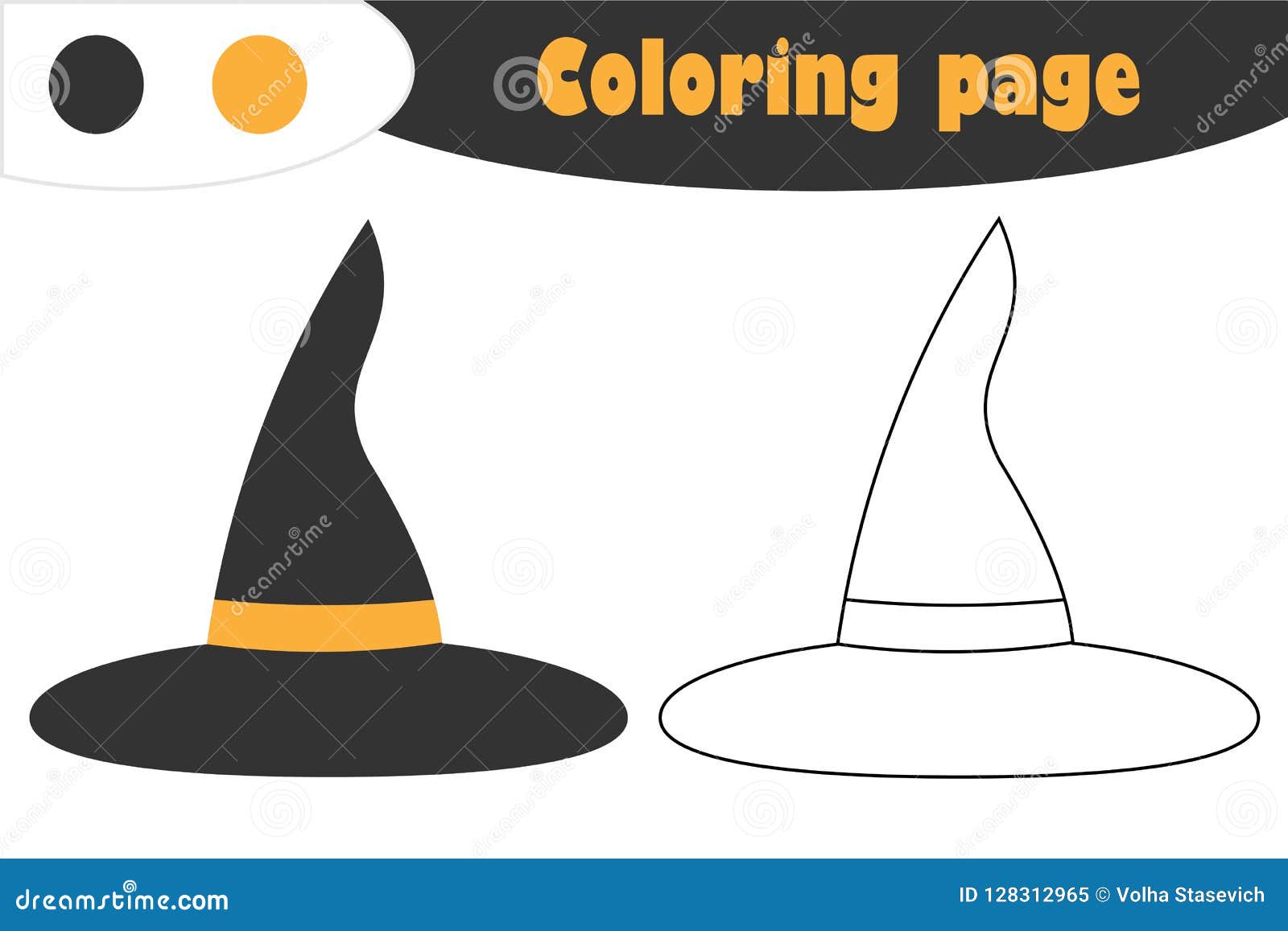 coloring pages for halloween witches hats