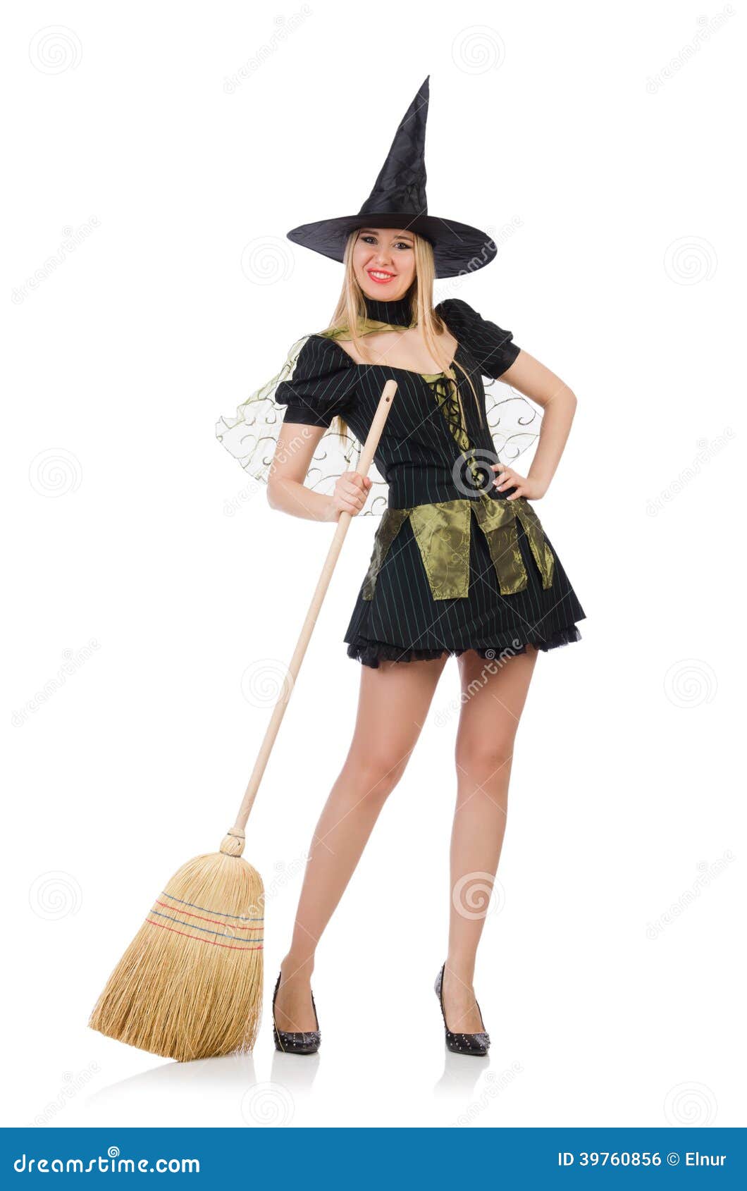 Witch stock photo. Image of cute, silhouette, black, halloween - 39760856