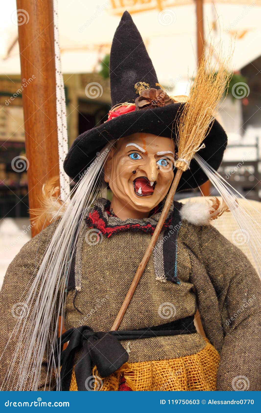 Witch Puppet with a Malicious Smile Stock Image - Image of horror ...