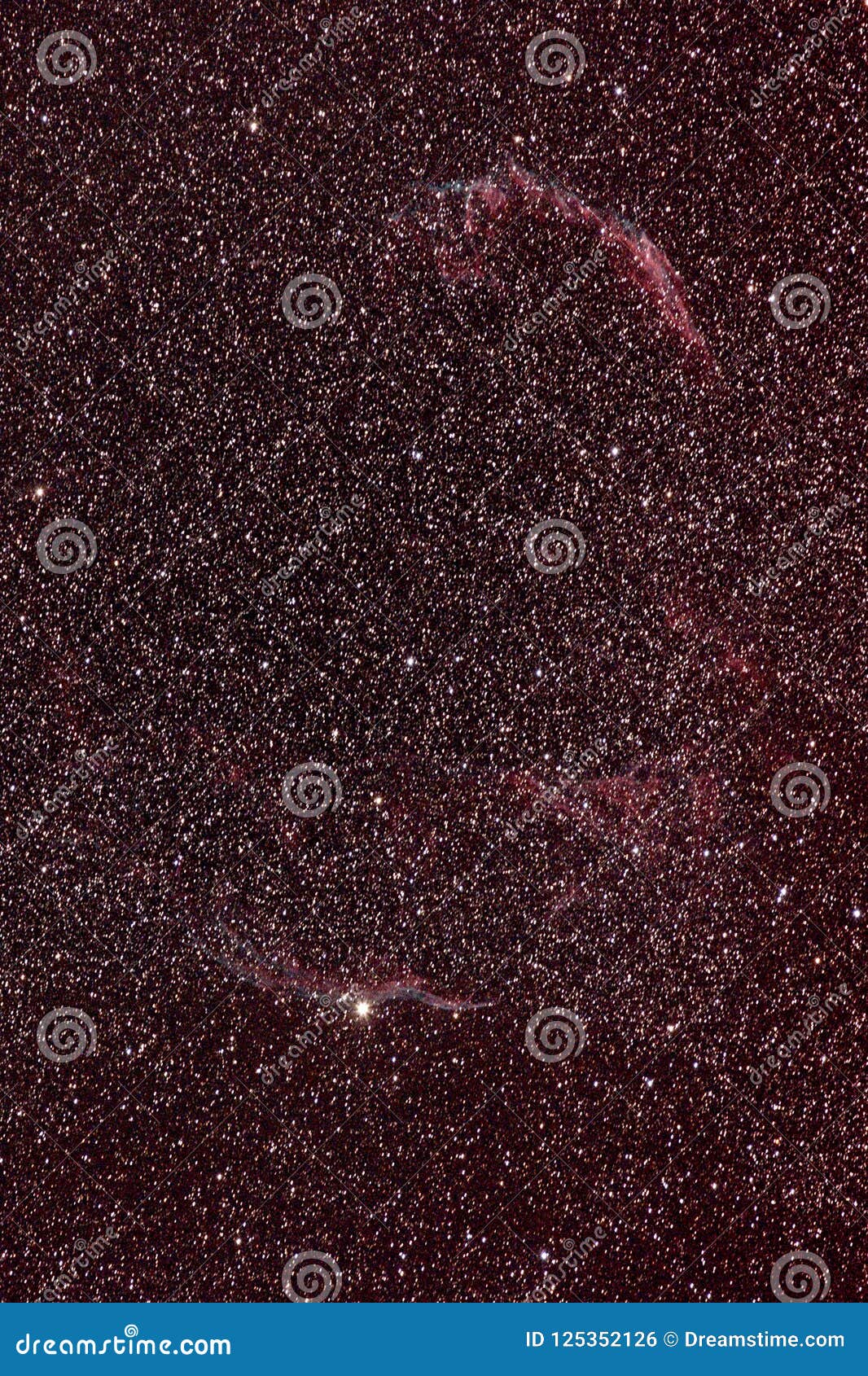 the witch`s nebula ngc6960 blew a telescope.