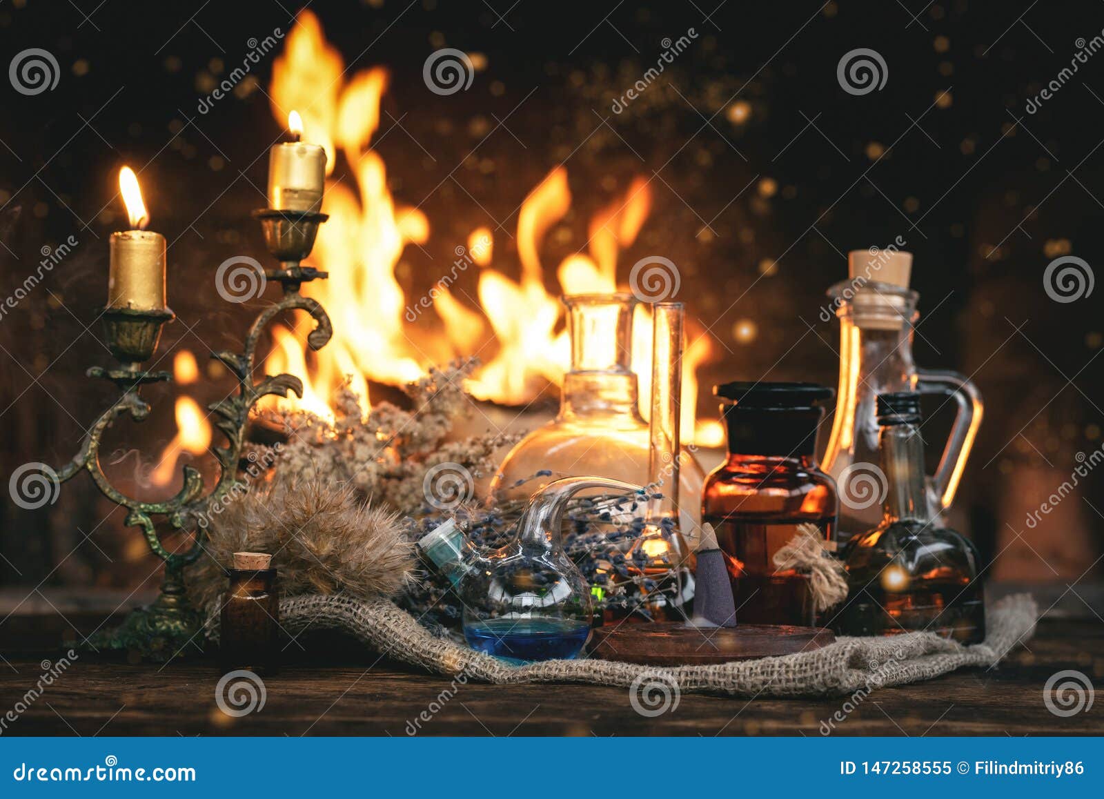 Witchcraft. stock image. Image of branch, potion, druid - 147258555