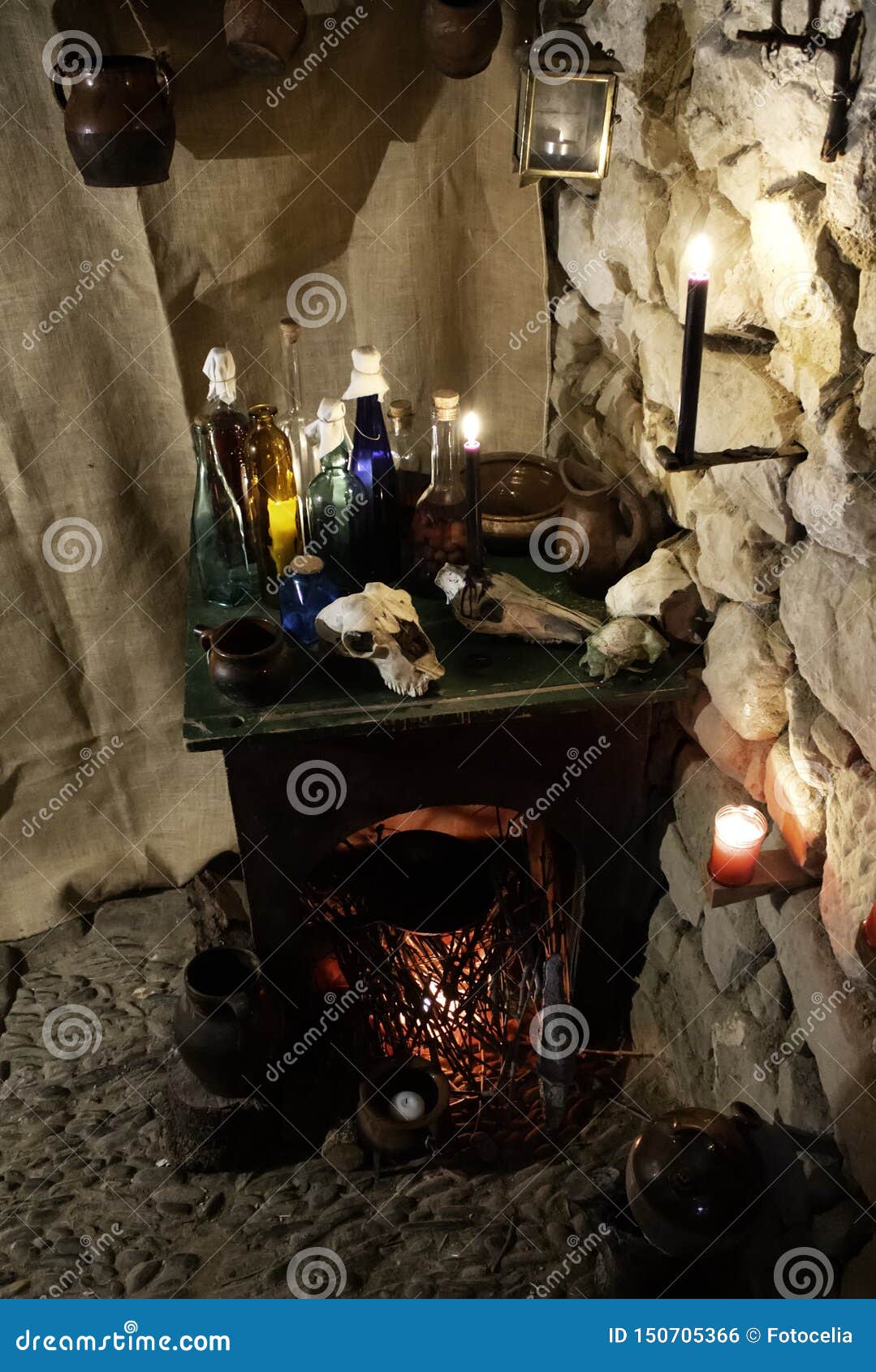 Witchcraft potions stock photo. Image of chemist, objects - 150705366