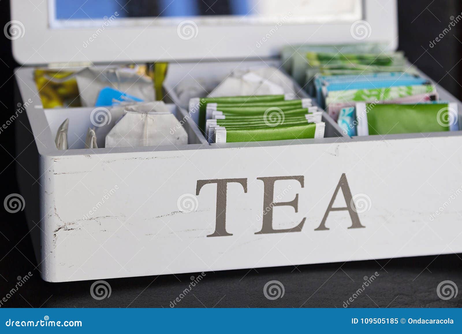Withe tea box stock image. Image of floral, chai, healthy 109505185