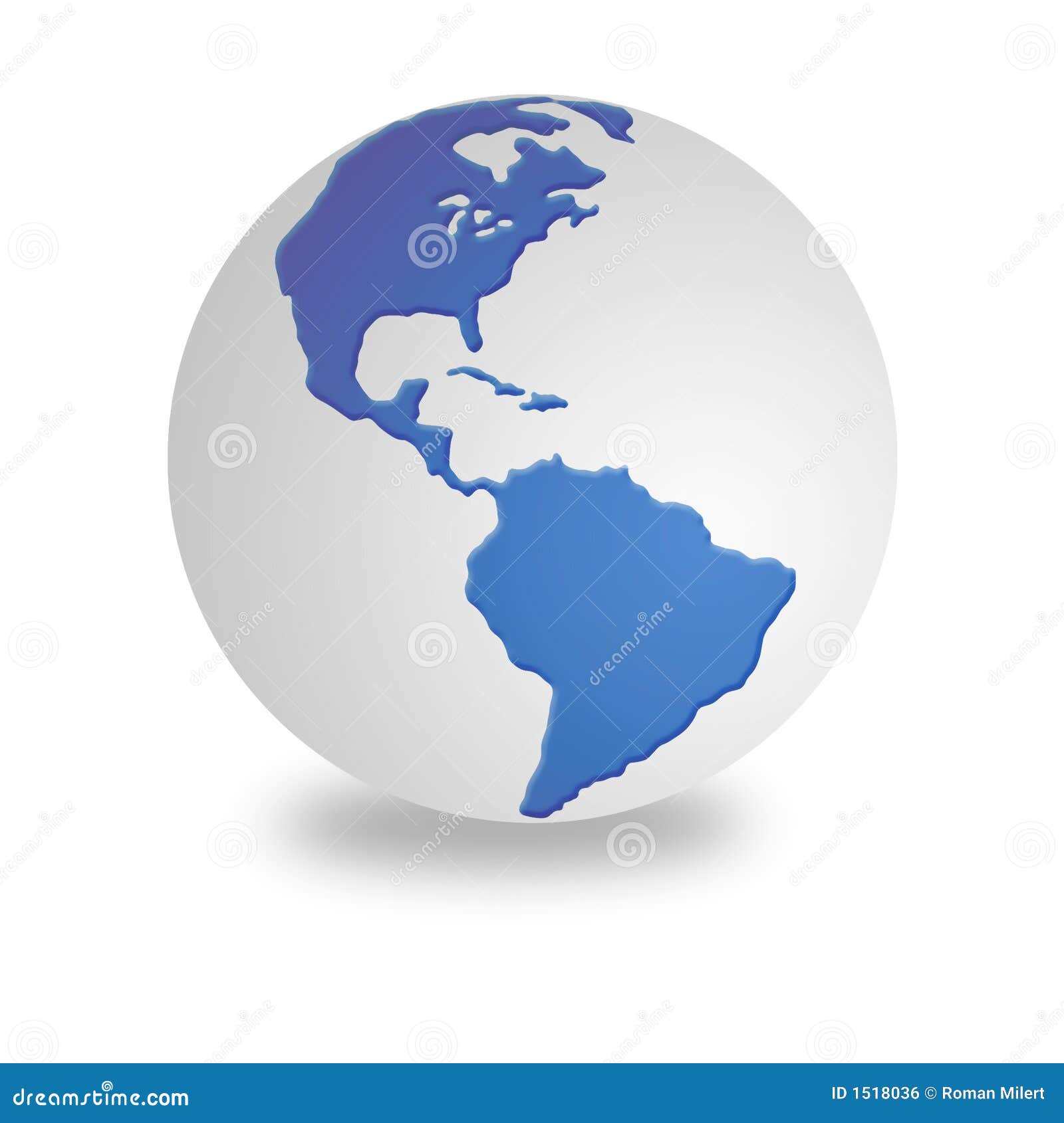 blauwe wereldbol stock illustratie. Illustration rotatie - 1518036