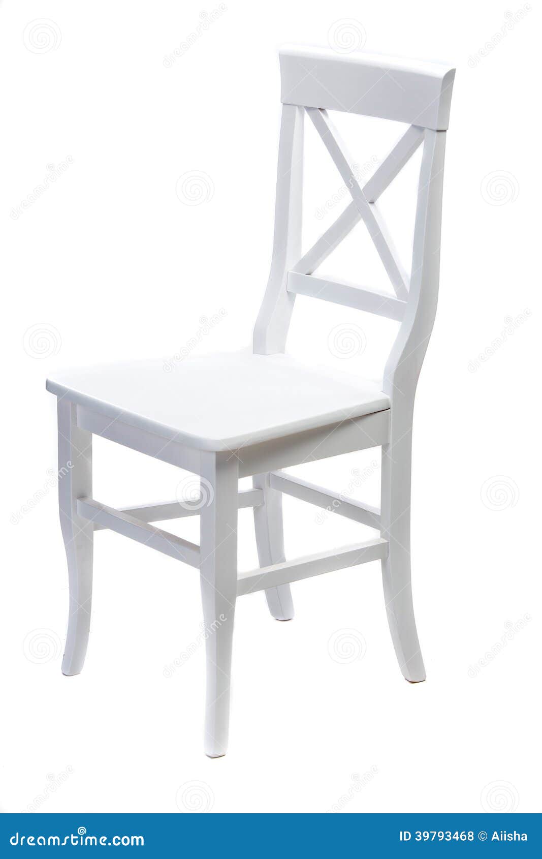 Witte houten stoel of gebouwen - 39793468