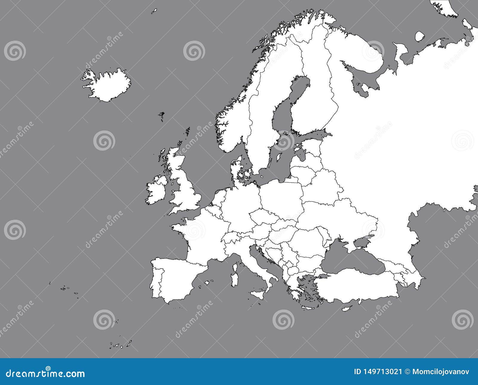 Vrijwillig toediening Bedrog Witte Kaart Van Europa Met Landen Op Grey Background Vector Illustratie -  Illustration of nederland, grijs: 149713021