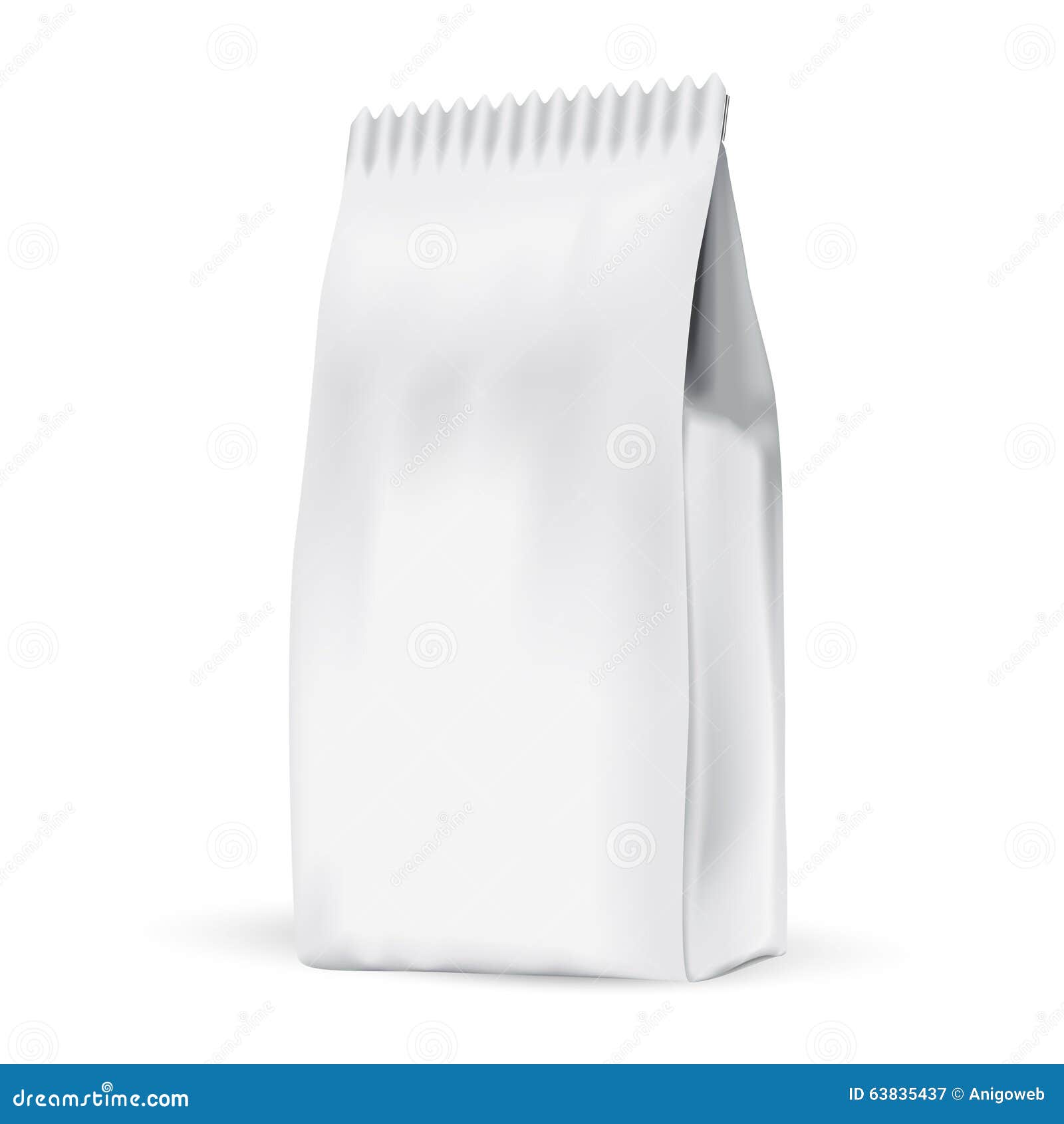 Witte Zak Verpakking Voedsel Vector Illustratie - Illustration of karton, zaken: 63835437