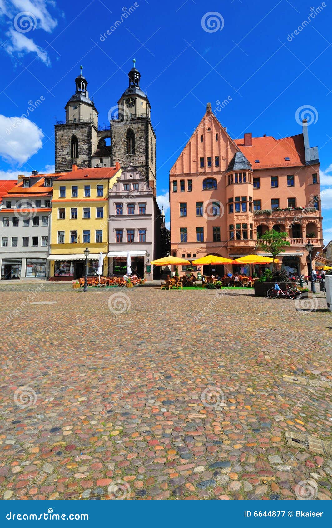 Wittenberg market place stock image. Image of buildings 6644877