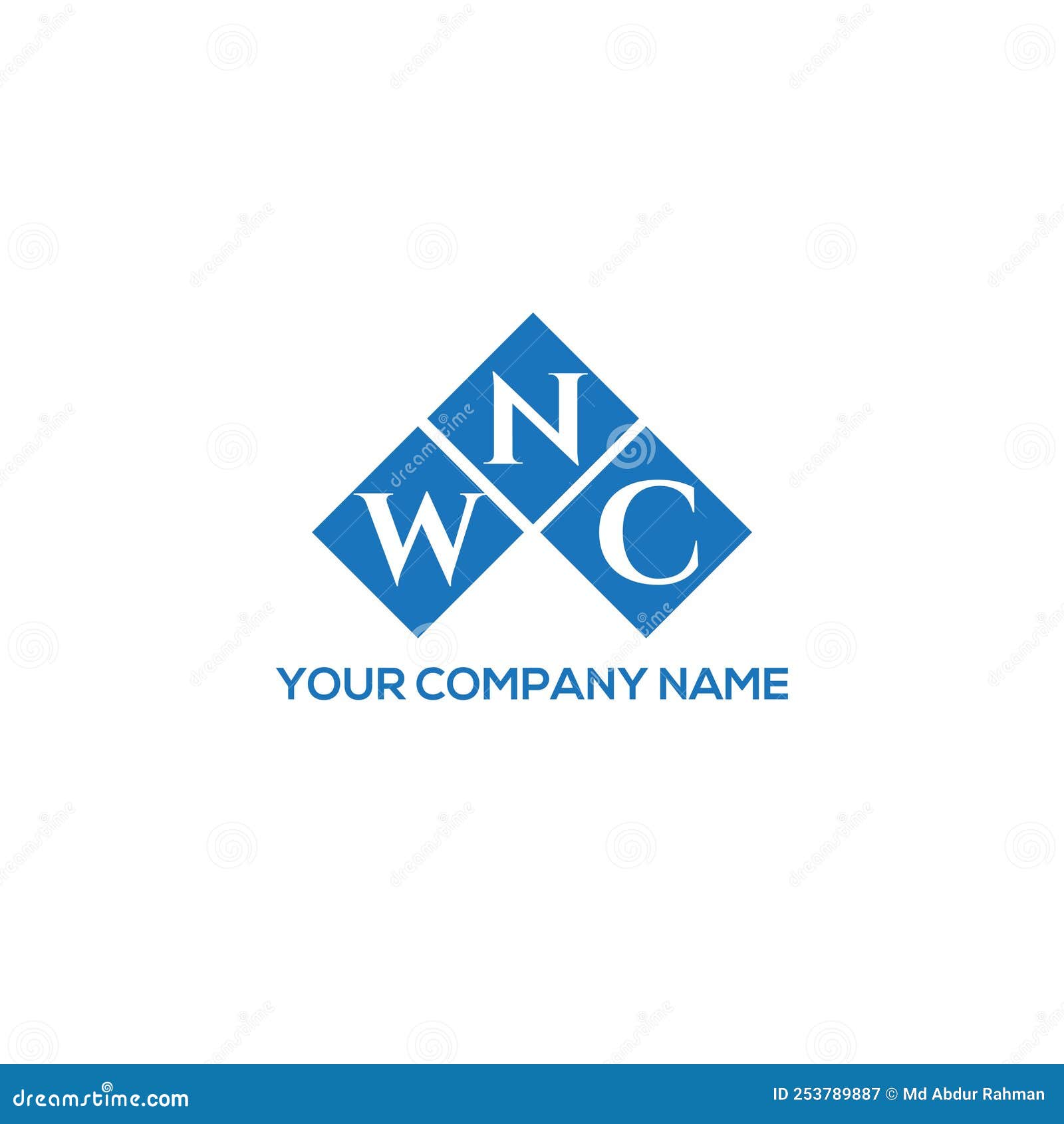 wnc letter logo  on white background. wnc creative initials letter logo concept.
