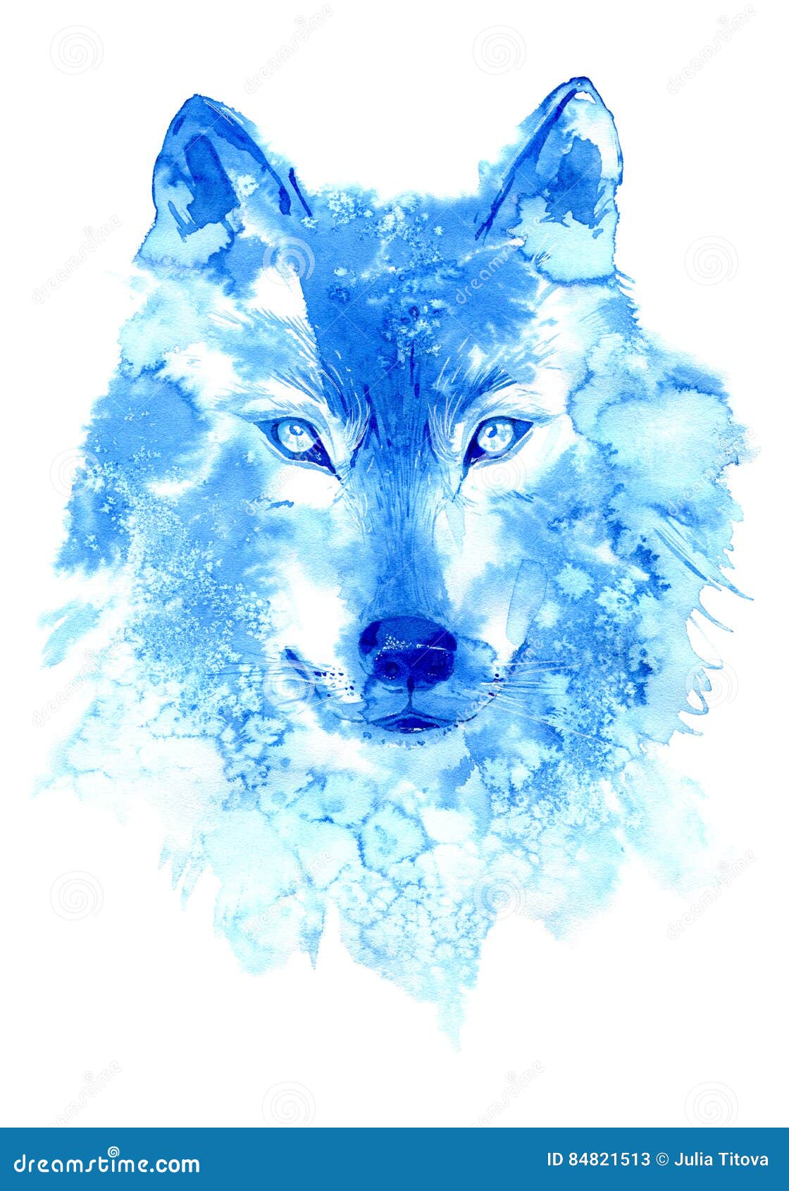 Wolf Bild Eines Wilden Tieres Stock Abbildung Illustration Von Hintergrund Karikatur