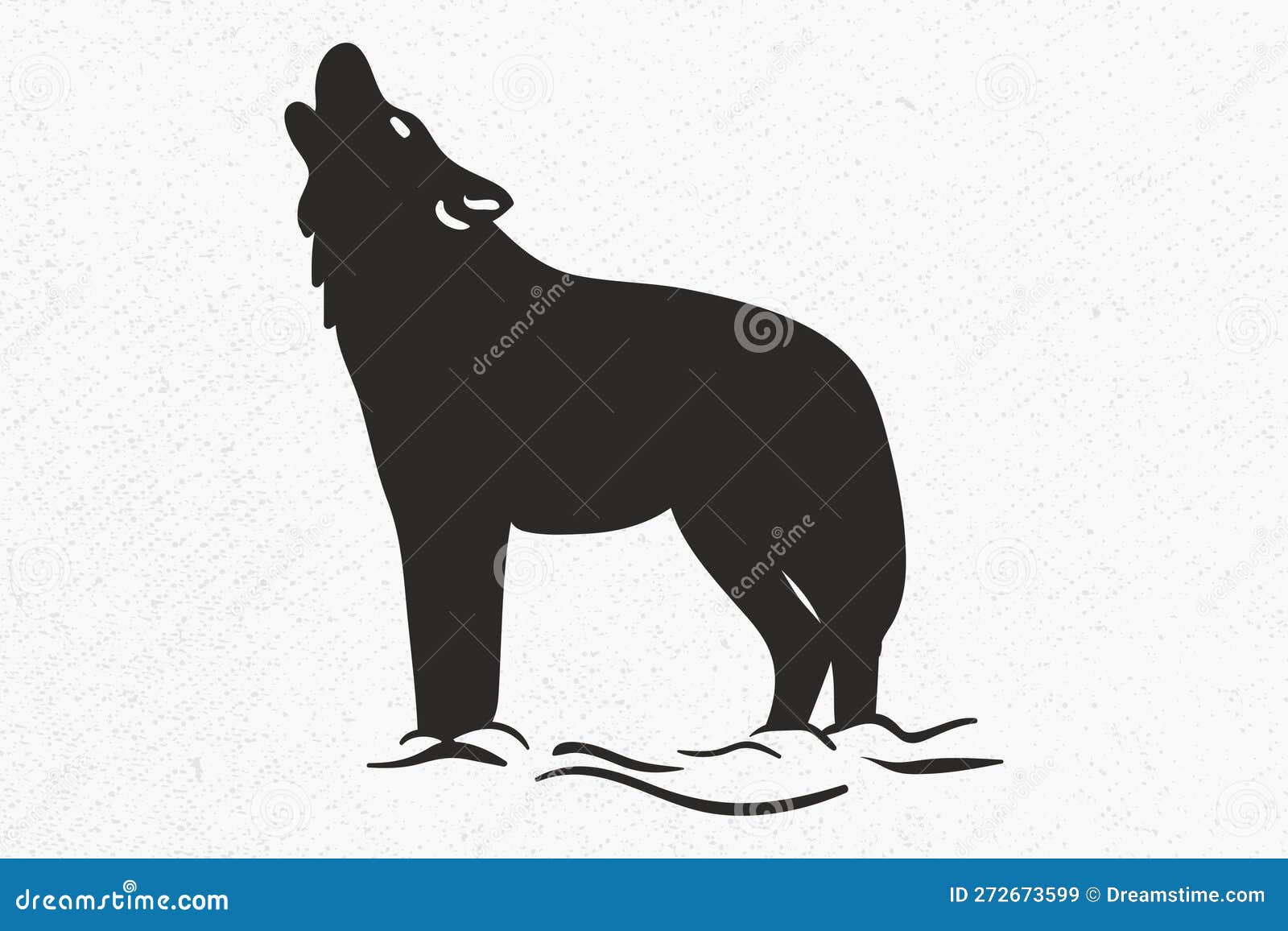 Howling Wolf Silhouette PNG Clip Art Image​