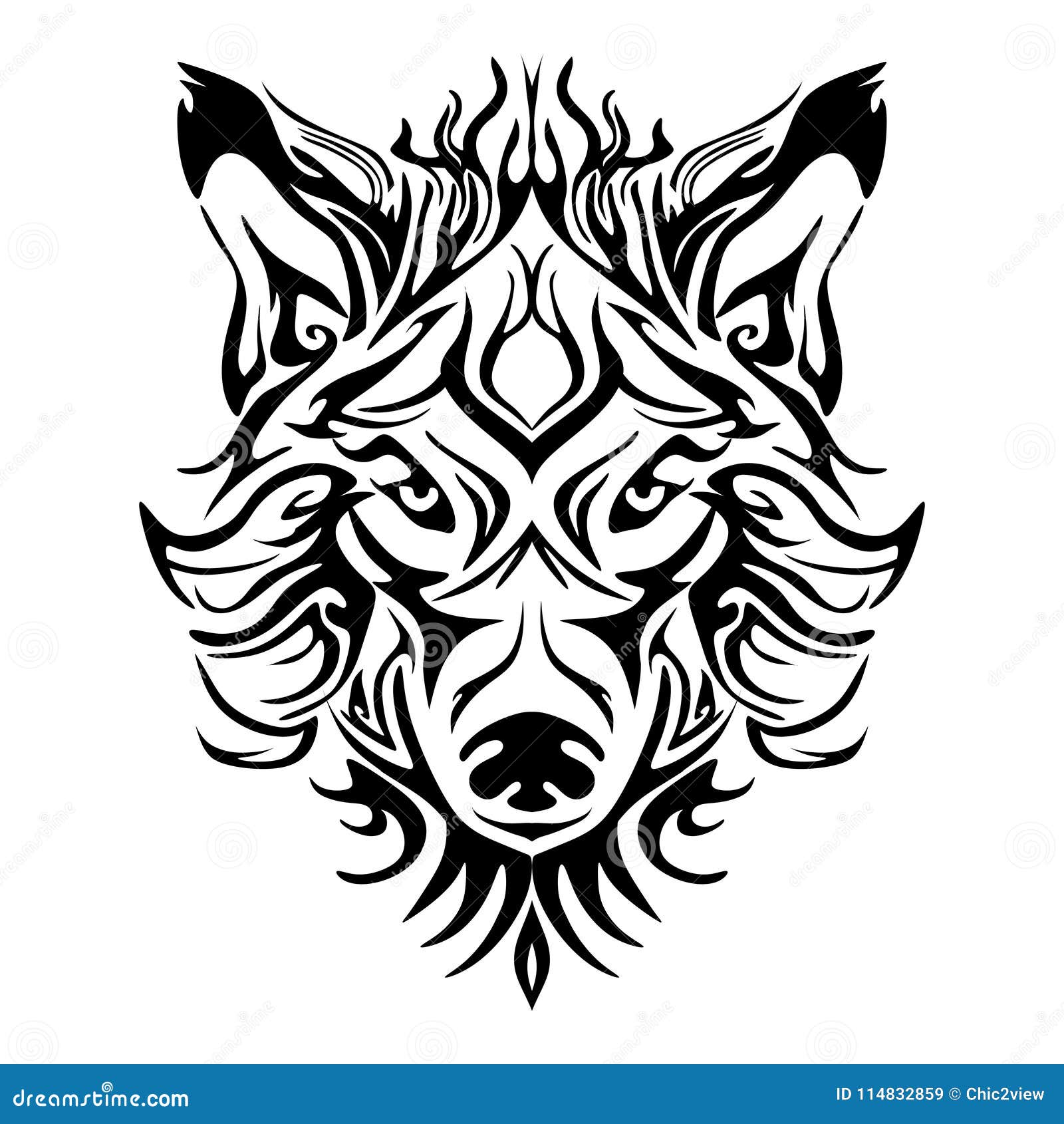 wolf tribal tattoos designs arm