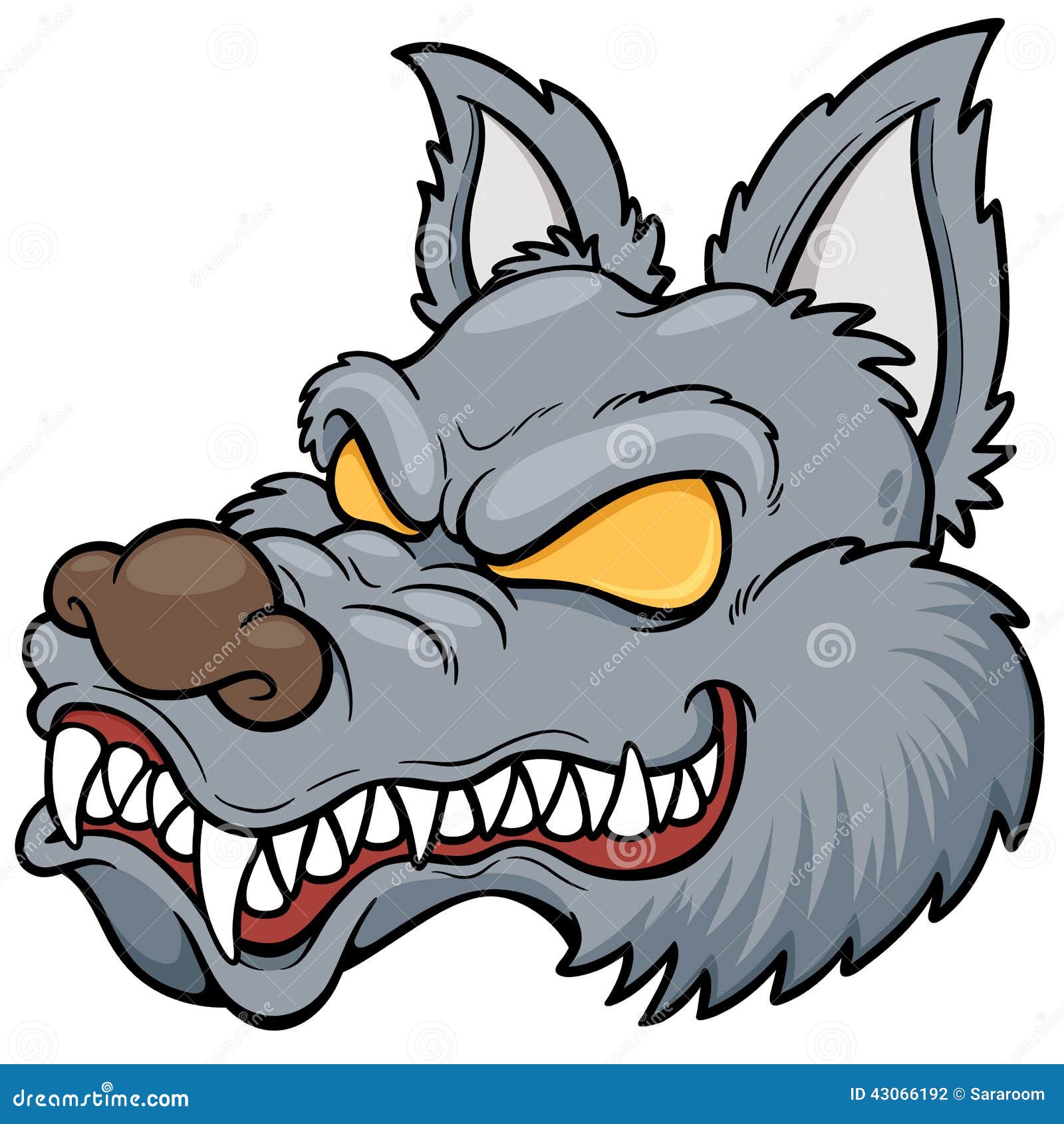 Wolf Face Stock Vector - Image: 43066192