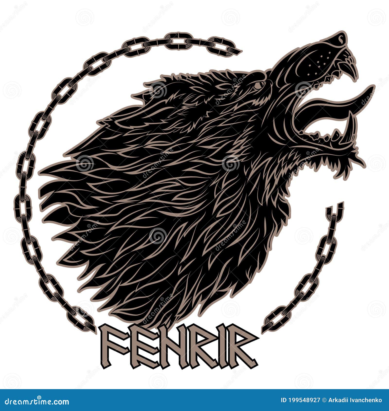 wolf fenrir.  to old norse mythology