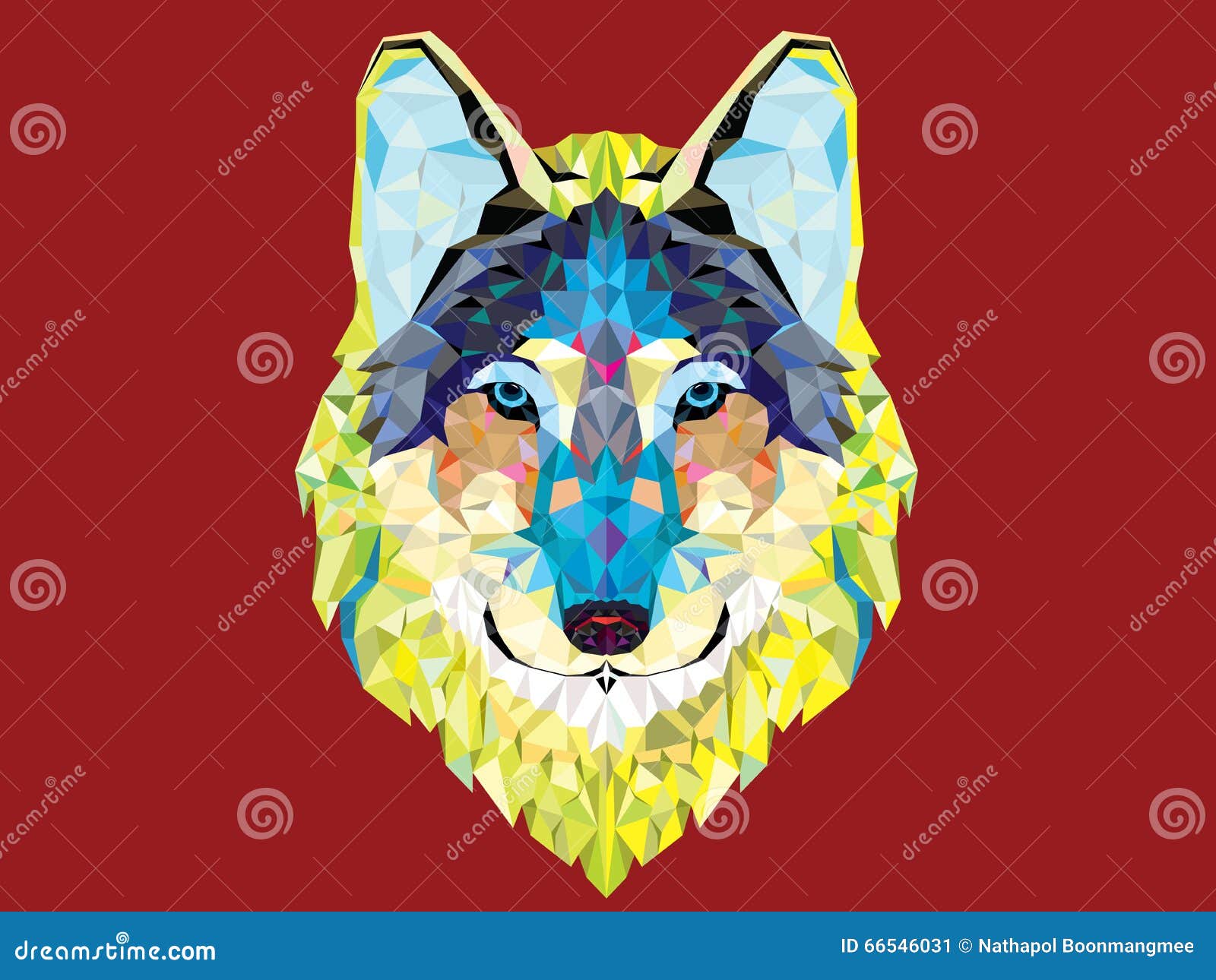 Wolf head geometric style stock vector. Illustration of armory 66546031