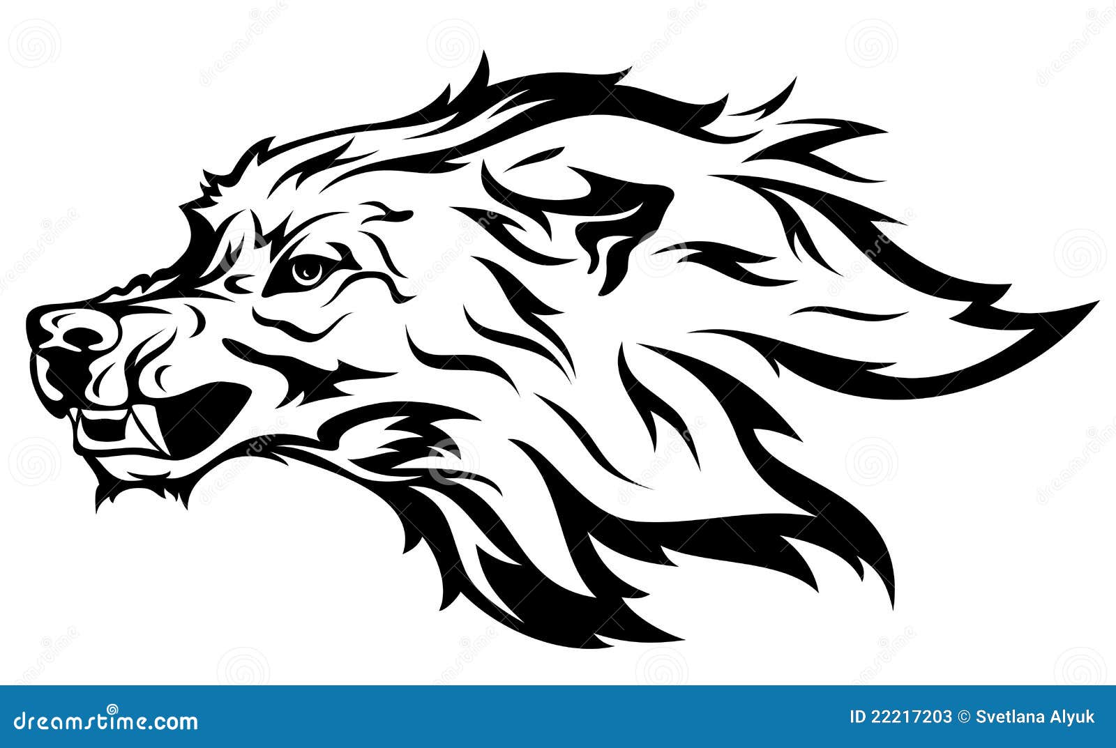 Wolf mascot vector stock vector. Illustration of black - 22217203