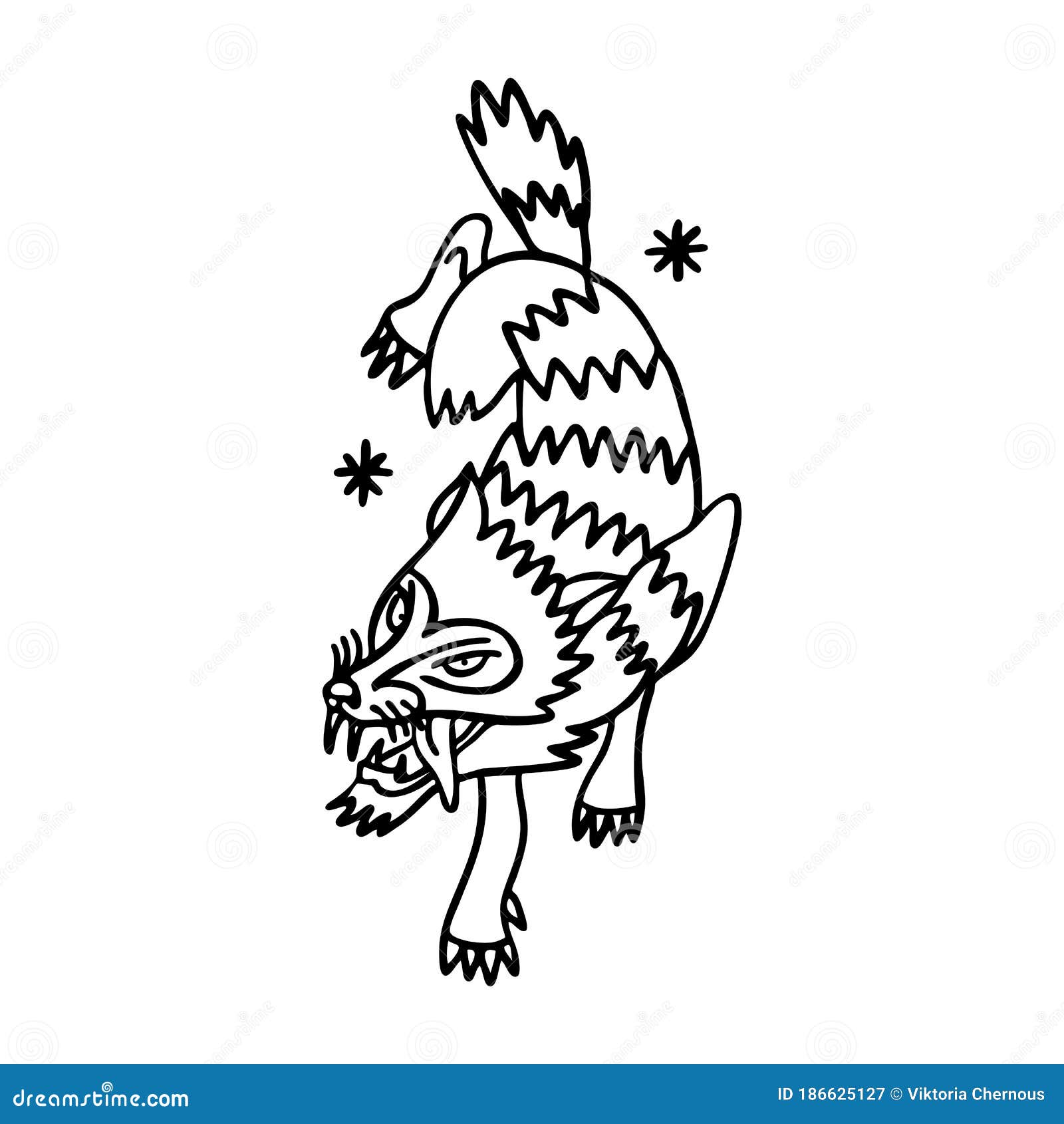 Wolf Traditional Tattoo Flash, Vector Illustration Stock Illustration -  Illustration of logo, angry: 186625127