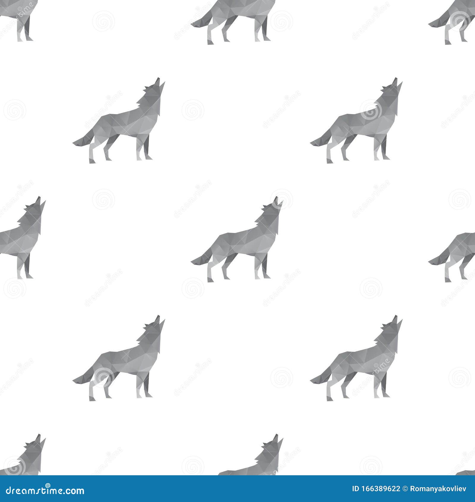 Wolf Triangle Shape Seamless Pattern Backgrounds. Wrapping Paper ...