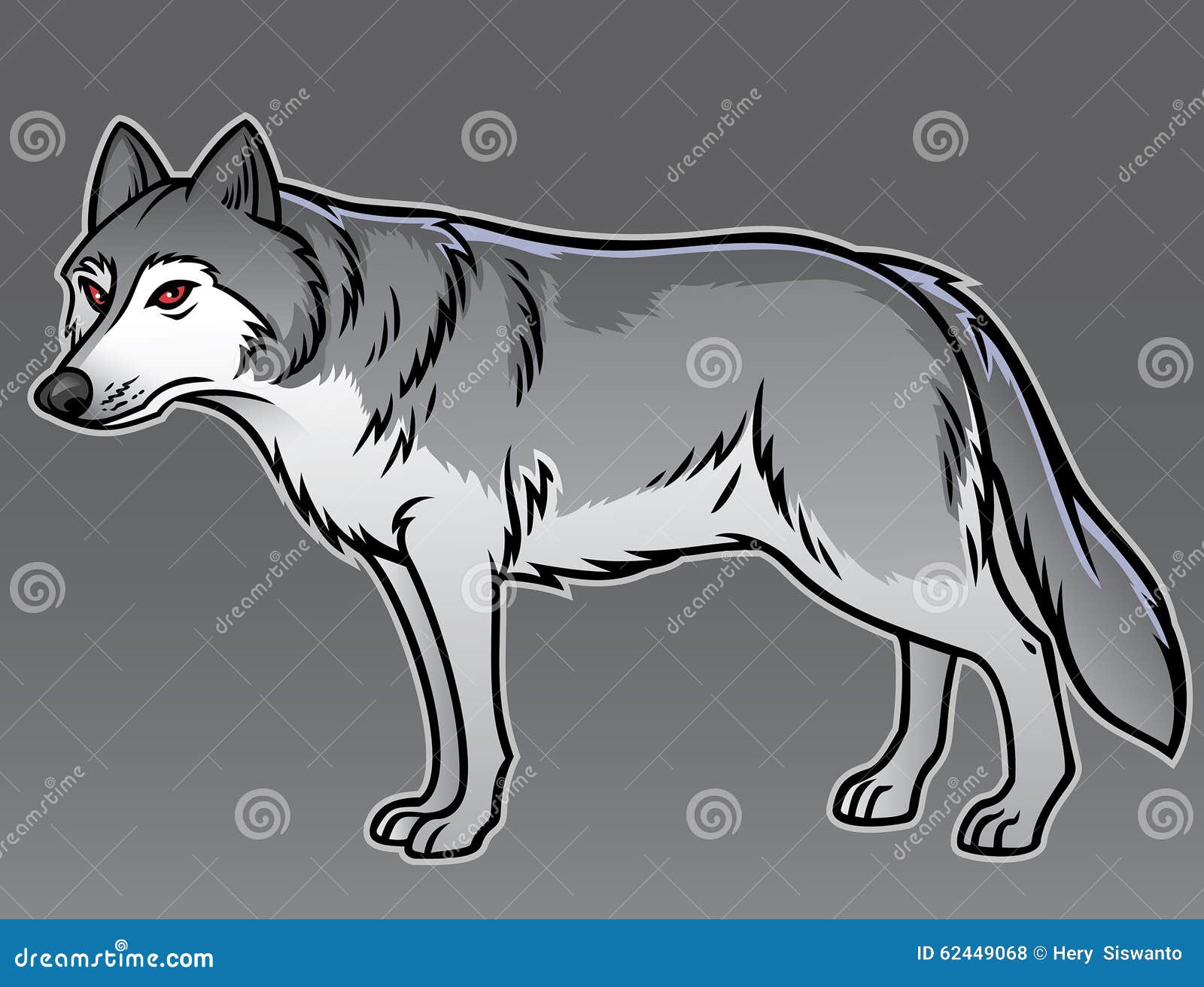 Wolf Bite The Piston Vector Illustration | CartoonDealer.com #56922896