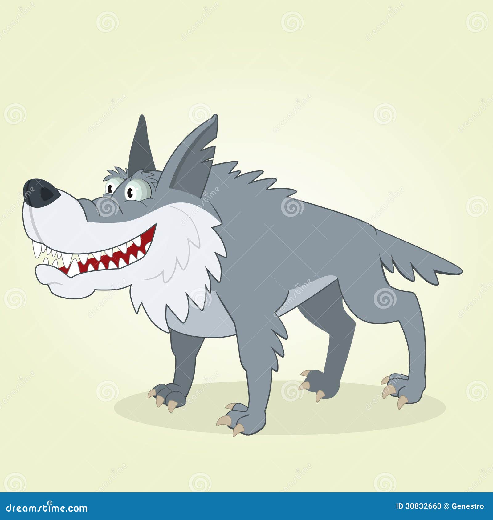 Wolf stock illustration. Illustration of funny, cute - 30832660