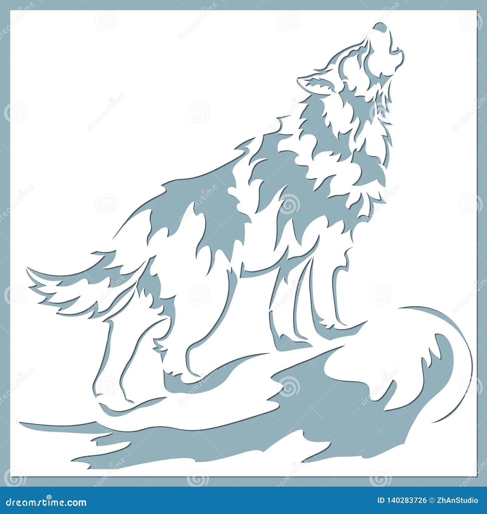 Download Wolf Vector Illustration Paper Wolf Sticker Laser Cut Template For Laser Cutting And Plotter Vector Illustration Sticker Stock Vector Illustration Of Cuting Animal 140283726